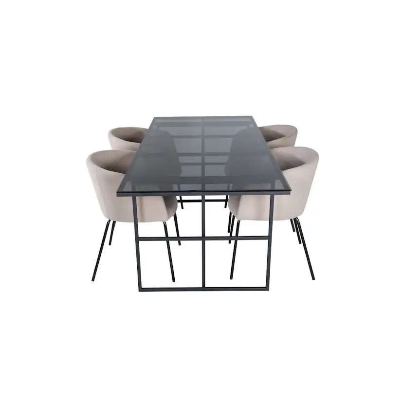 Spisegruppe Venture Home Lund Spisebord og Bergen Spisestol