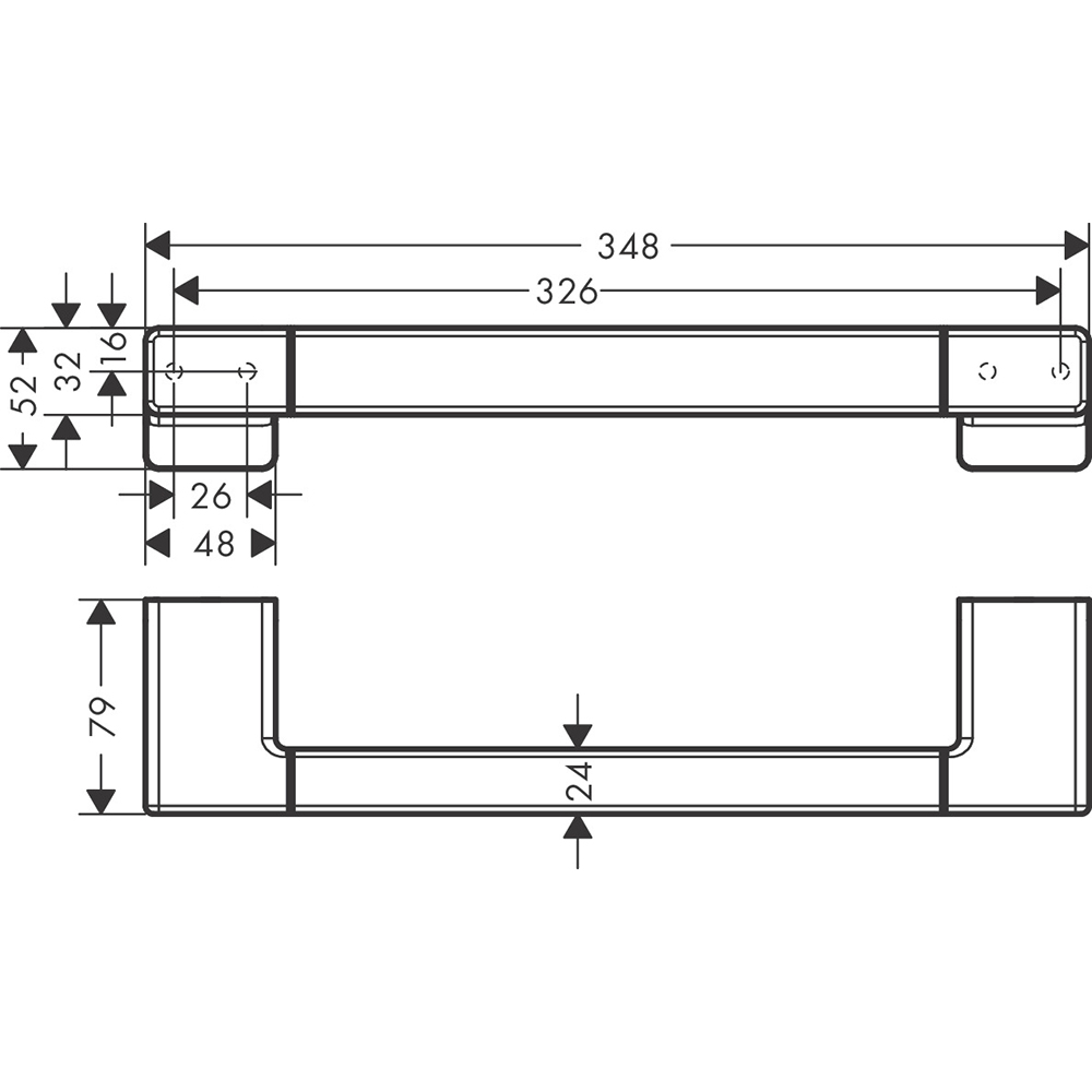 Badekarhåndtak Hansgrohe AddStoris