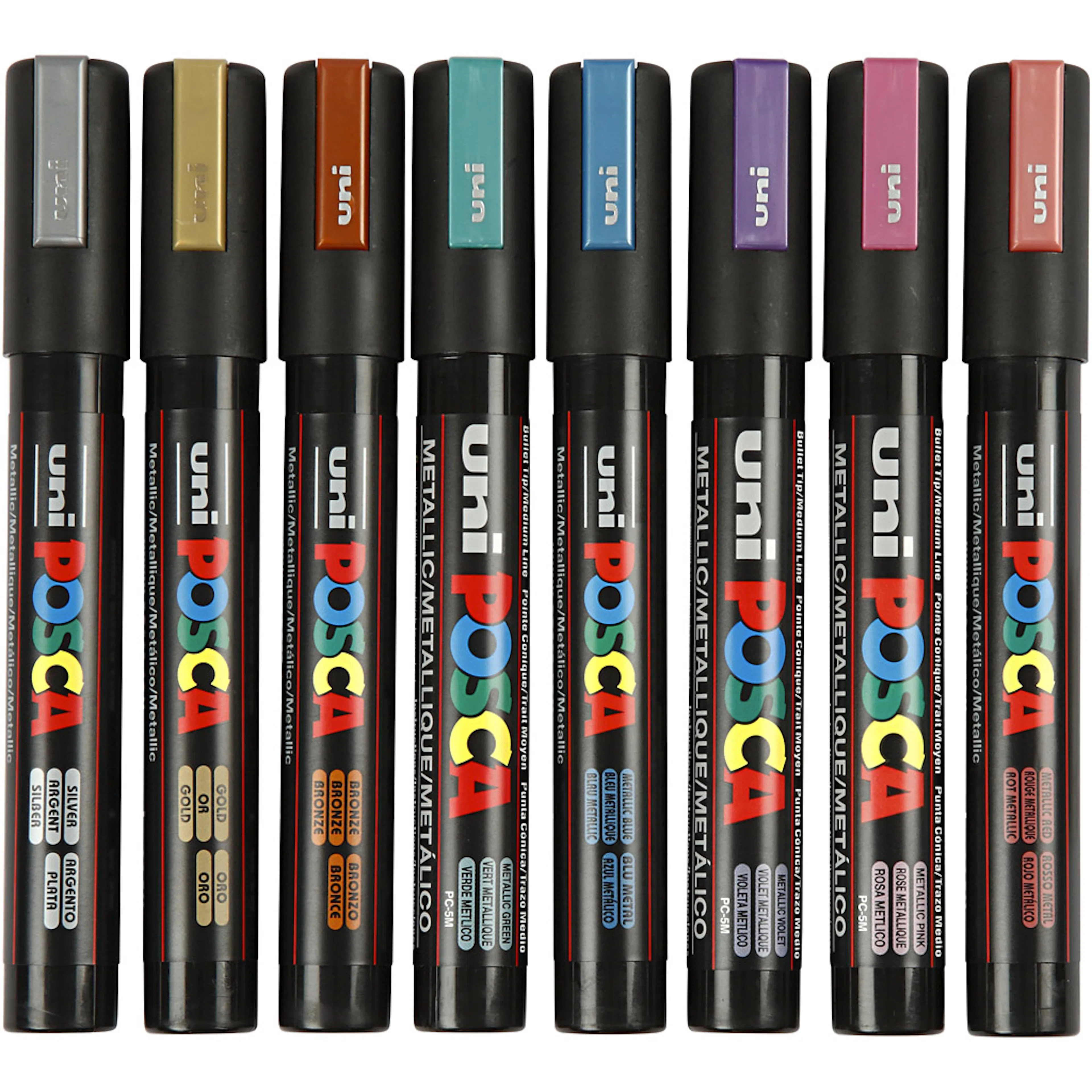 Tusj  Creativ Company Posca Metallicfarger Nr Pc-5M Strek 2,5 mm 8 Stk/1 Pk