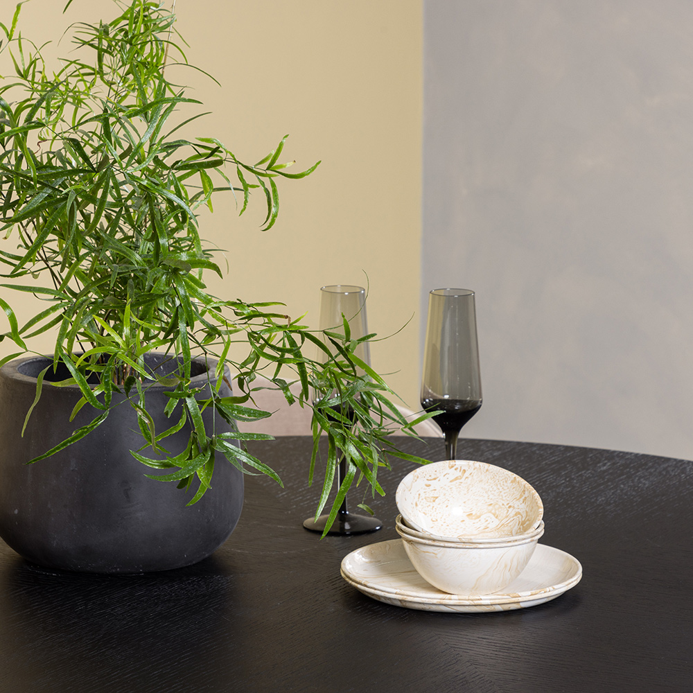 Spisegruppe Venture Home Copenhagen Ø 115 cm med 4 Berit Stoler