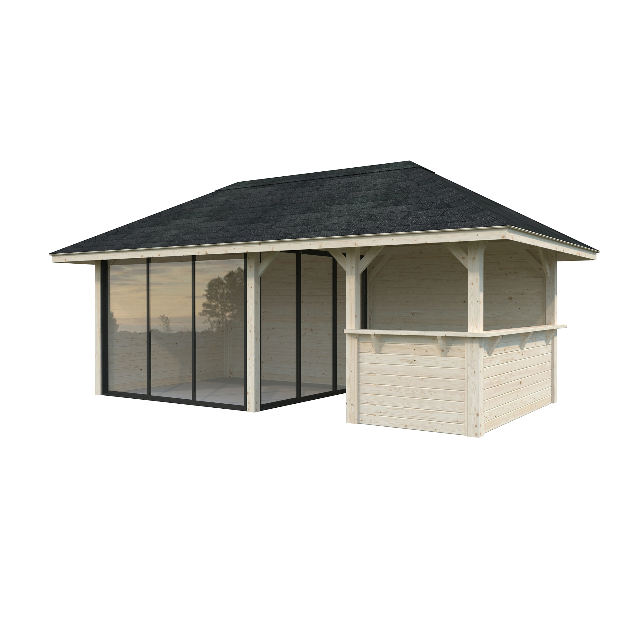 Hagestue Palmako Bianca 16,6 m2 Sett 207 Slide