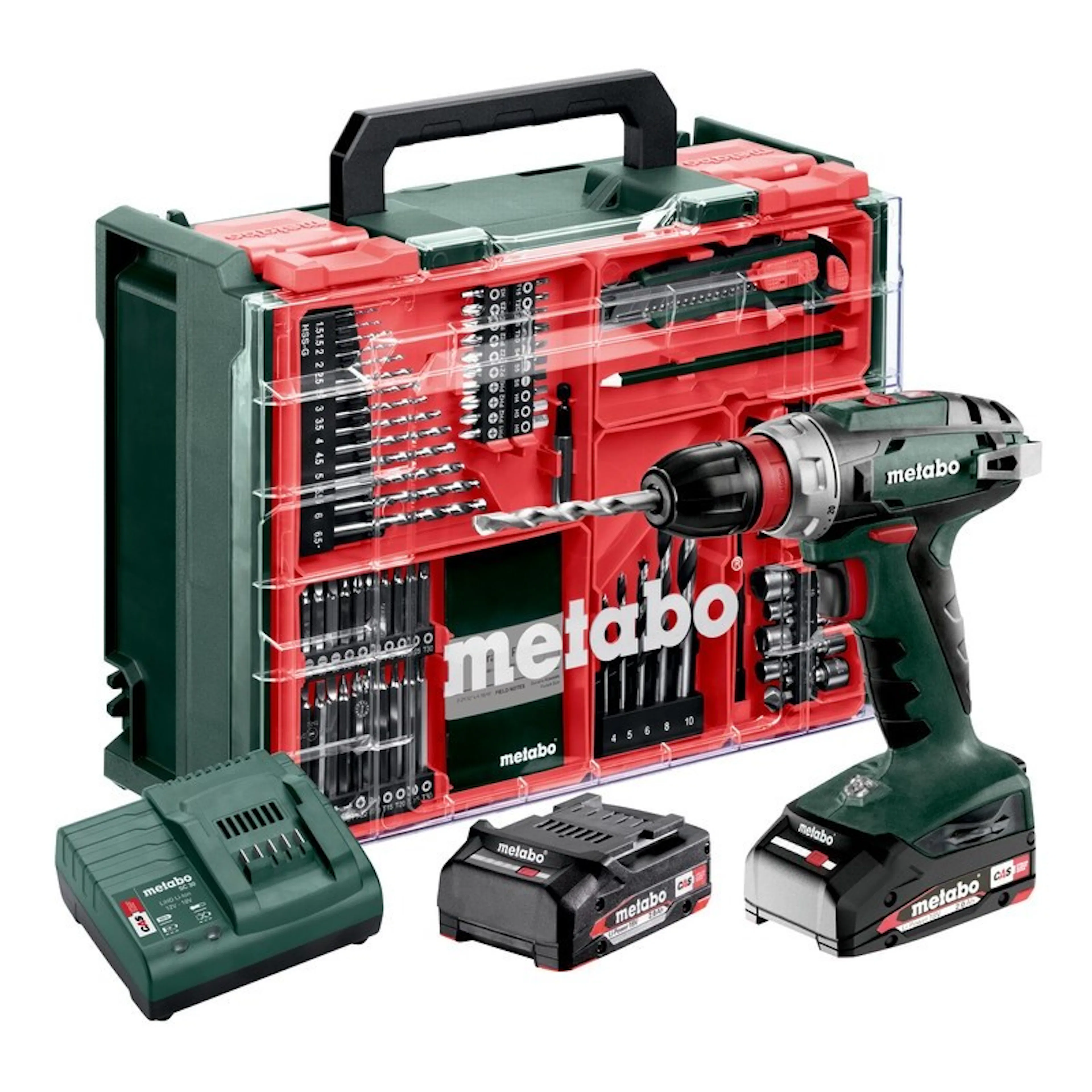 Batteridrill Metabo BS 18 Quick 2X2,0 AH Workshop Sett
