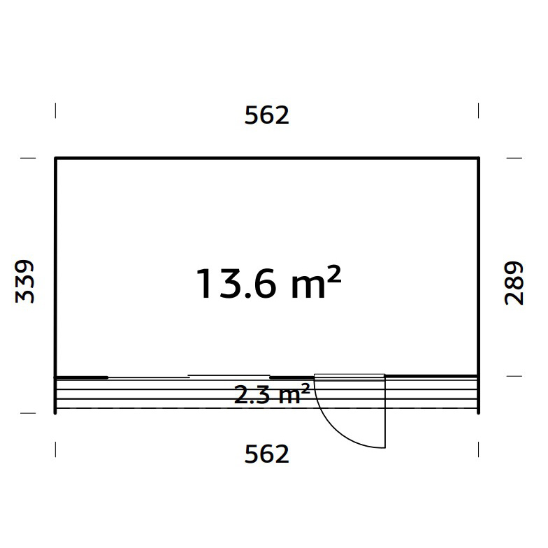 Gjestehytte Palmako Johanna 19 m² (inv. 13,6 m² )