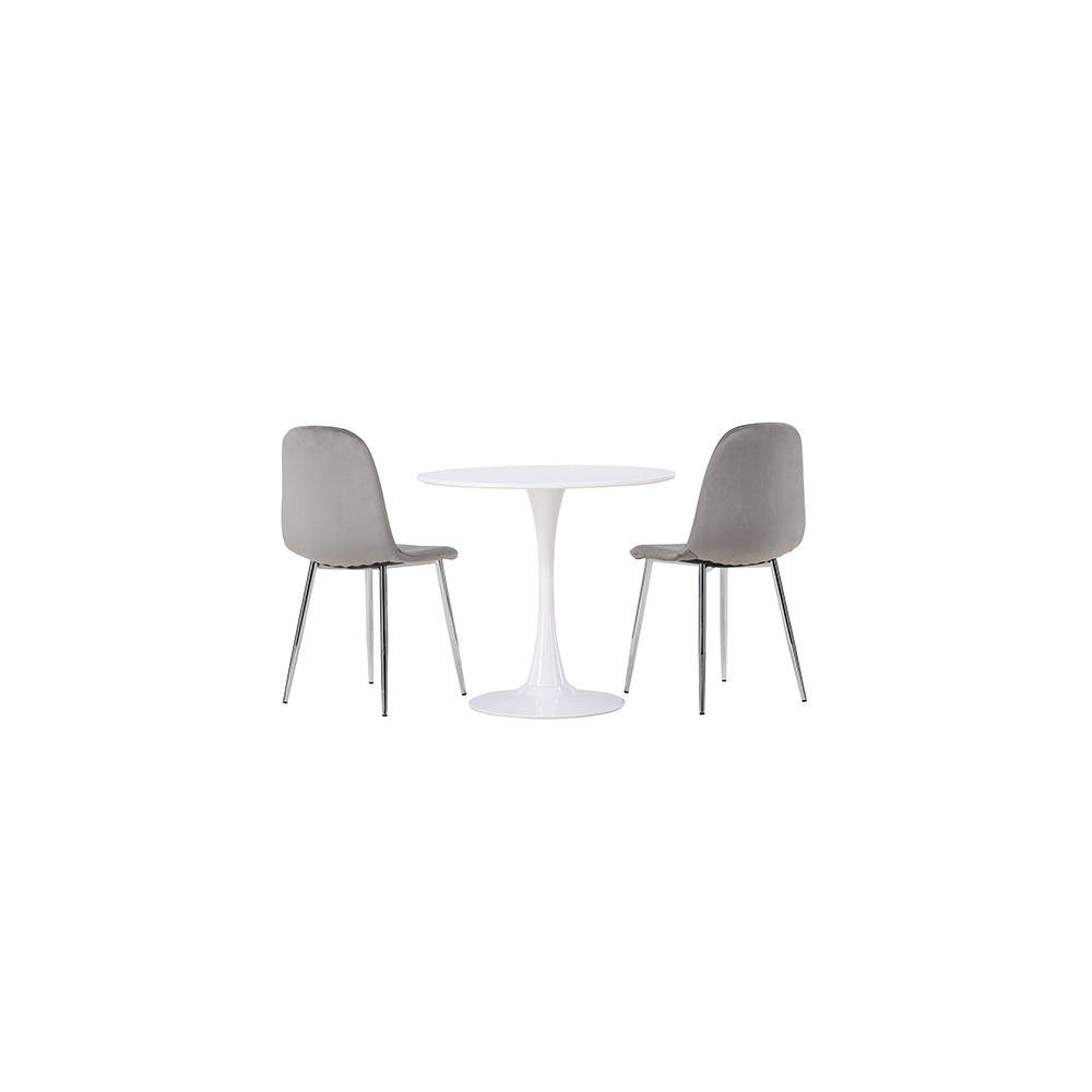 Spisegruppe Venture Home Hamden Ø80 cm med 2 stk Eva Stoler