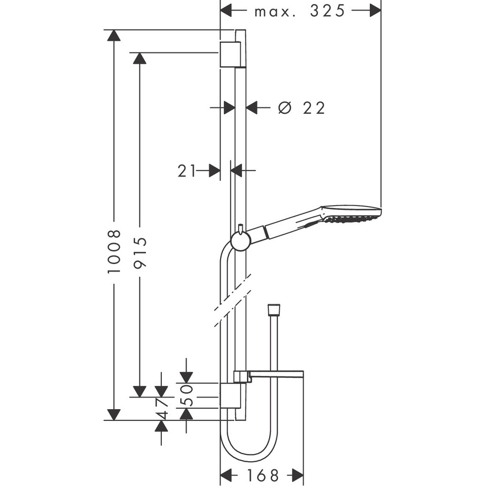 Dusjsett Hansgrohe Raindance Select E 120 3jet