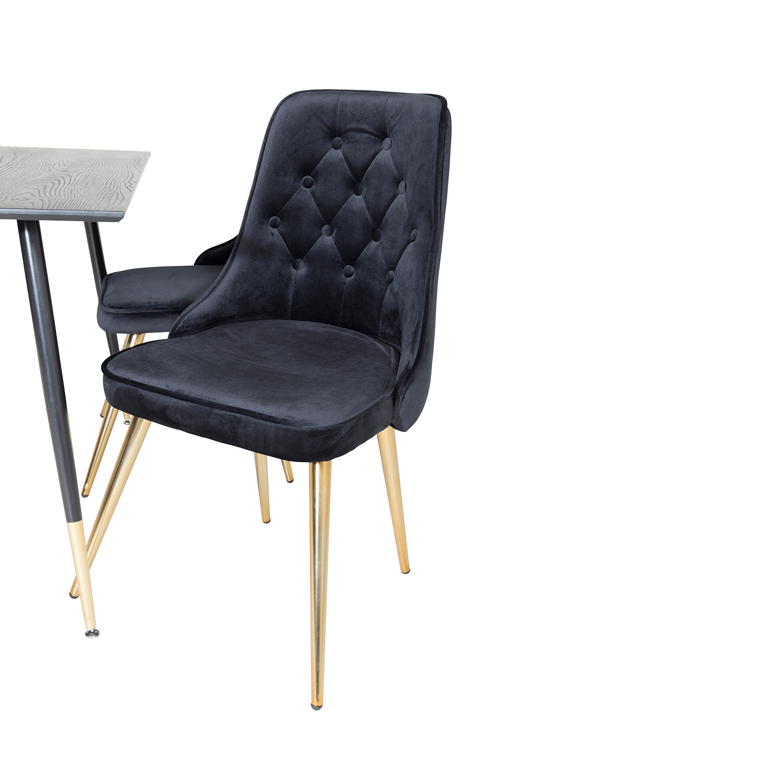 Spisegruppe Venture Home Dipp med 4 Velvet Deluxe Stoler
