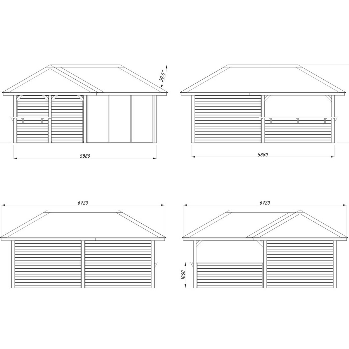 Hagestue Palmako Bianca 24,9 m2 Sett 209 Slide