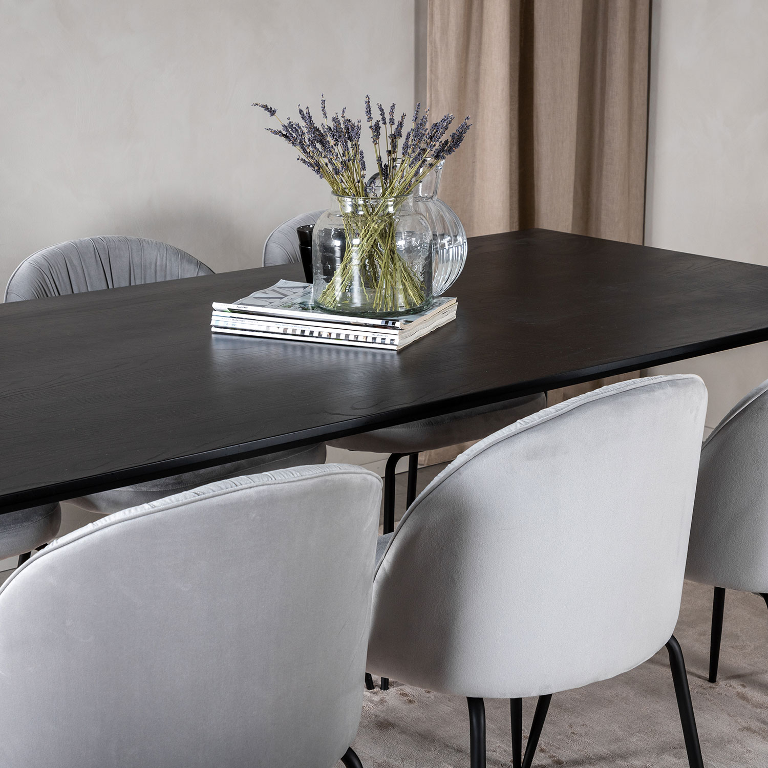 Spisegruppe Venture Home Dipp med 6 Wrinkles Stoler