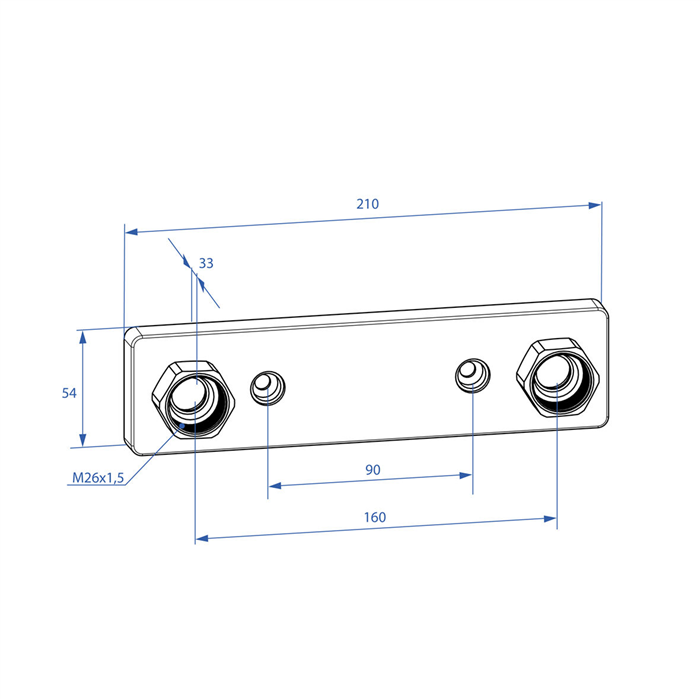 Trio Bl Fäste Design Line 2021 160cc 16 Pex/Alupex 16x2,0-2,2 Pex, Alupex och Pb-rör