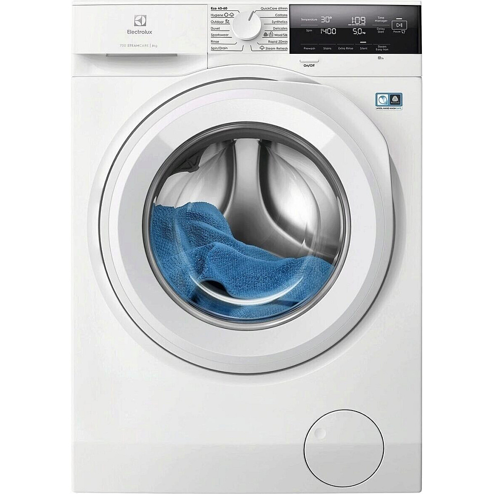 Frontmatet Vaskemaskin Electrolux EFI731V84V SteamCare Hvit