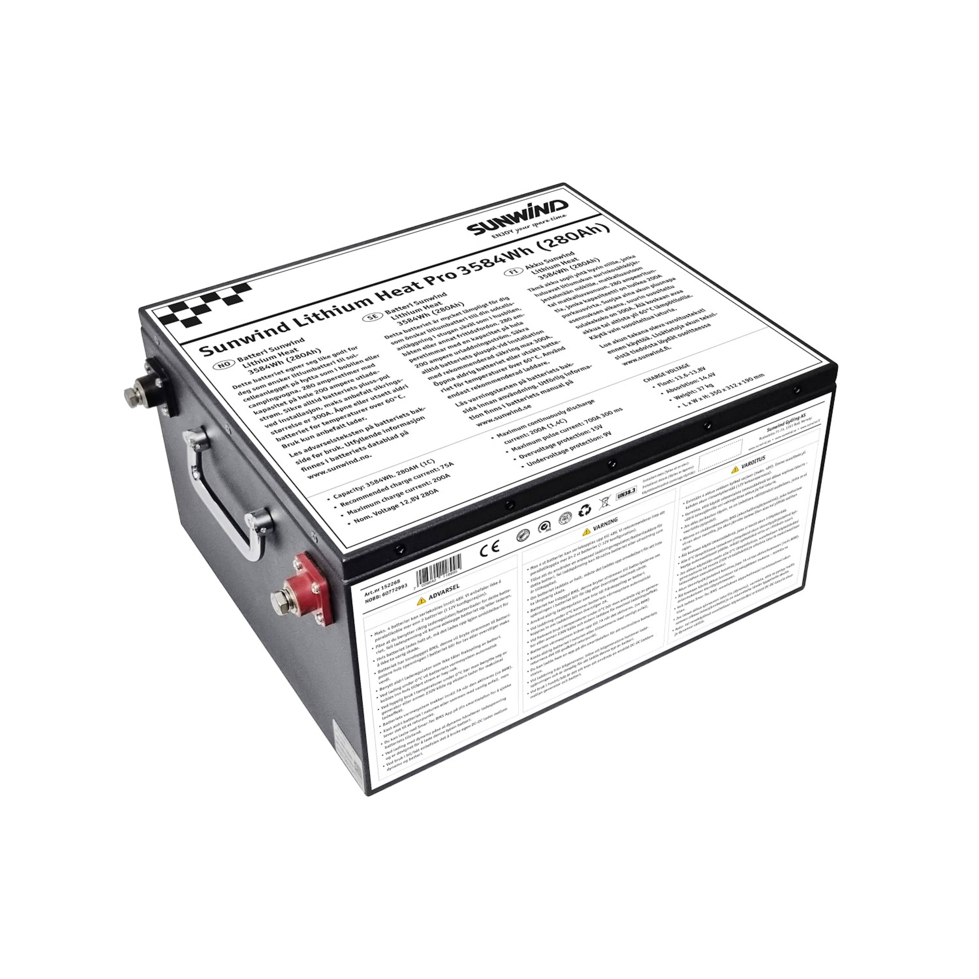 Batteri Sunwind Lithium Heat 12/280At