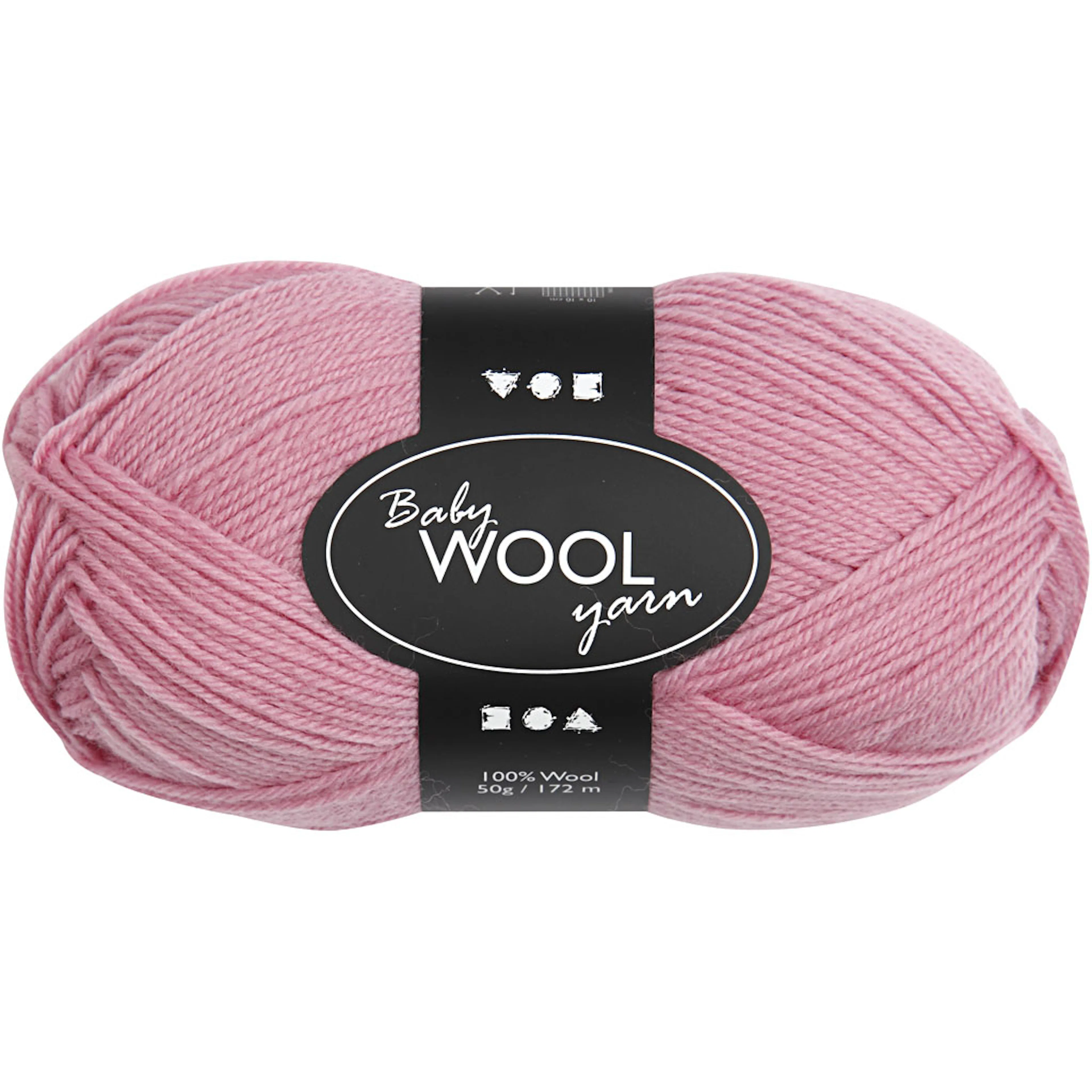 Babygarn, mörkrosa, L: 172 m, 50 g/ 1 nystan Mørkerosa