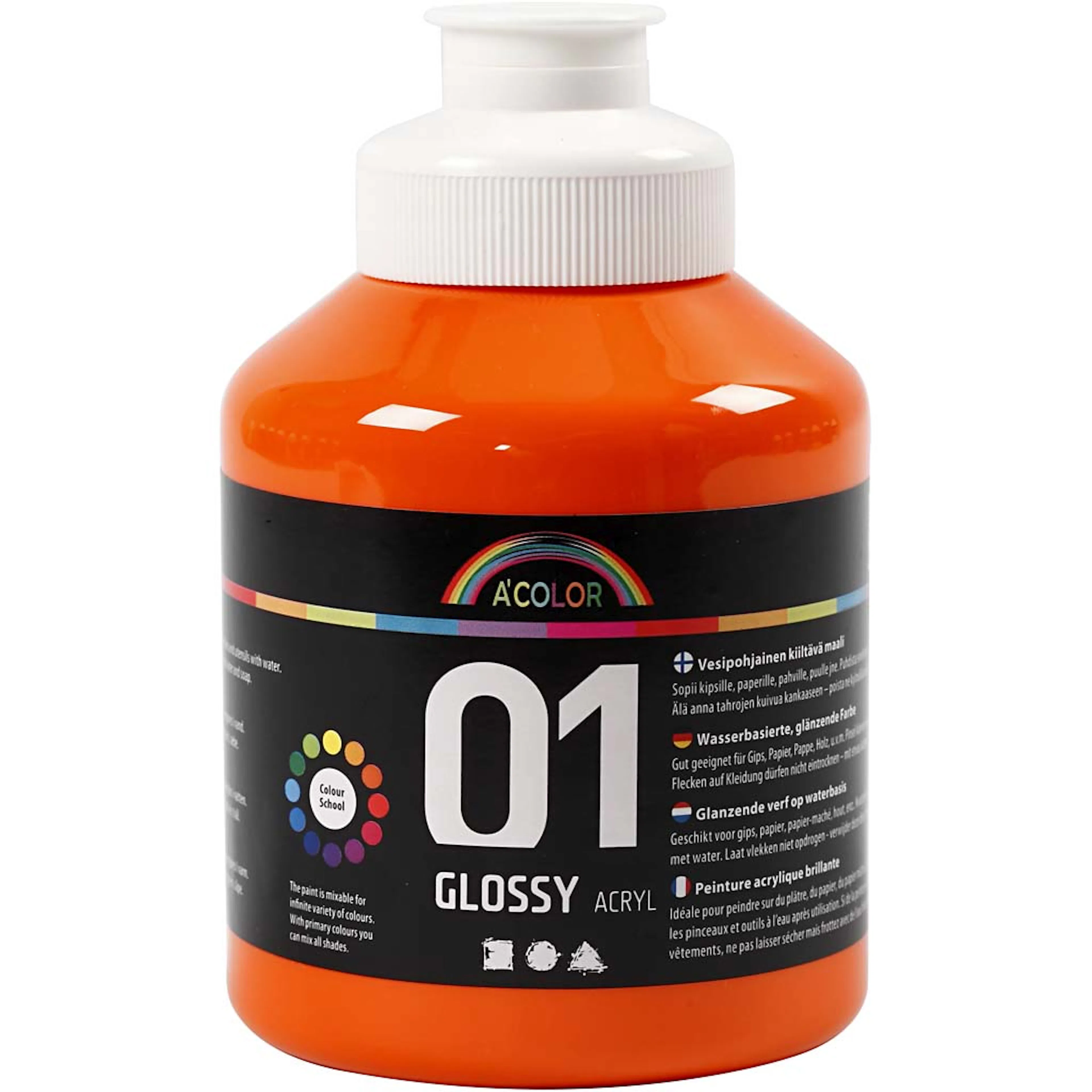 Akrylmaling Creativ Company A-color Nr 01 Blank 500 ml