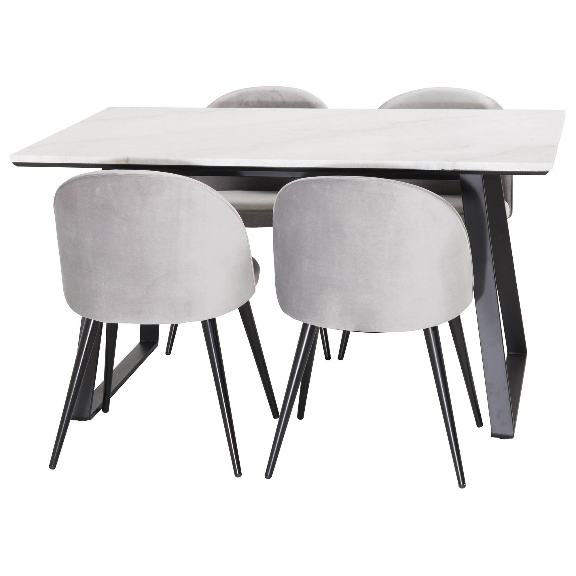 Spisegruppe Venture Home Estelle med 4 Valentina Stoler