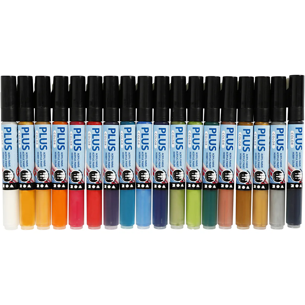 Tusj Creativ Company Plus Color Mixade Farger 14,5 cm Strek 1-2 mm 18 Stk/1 Pk