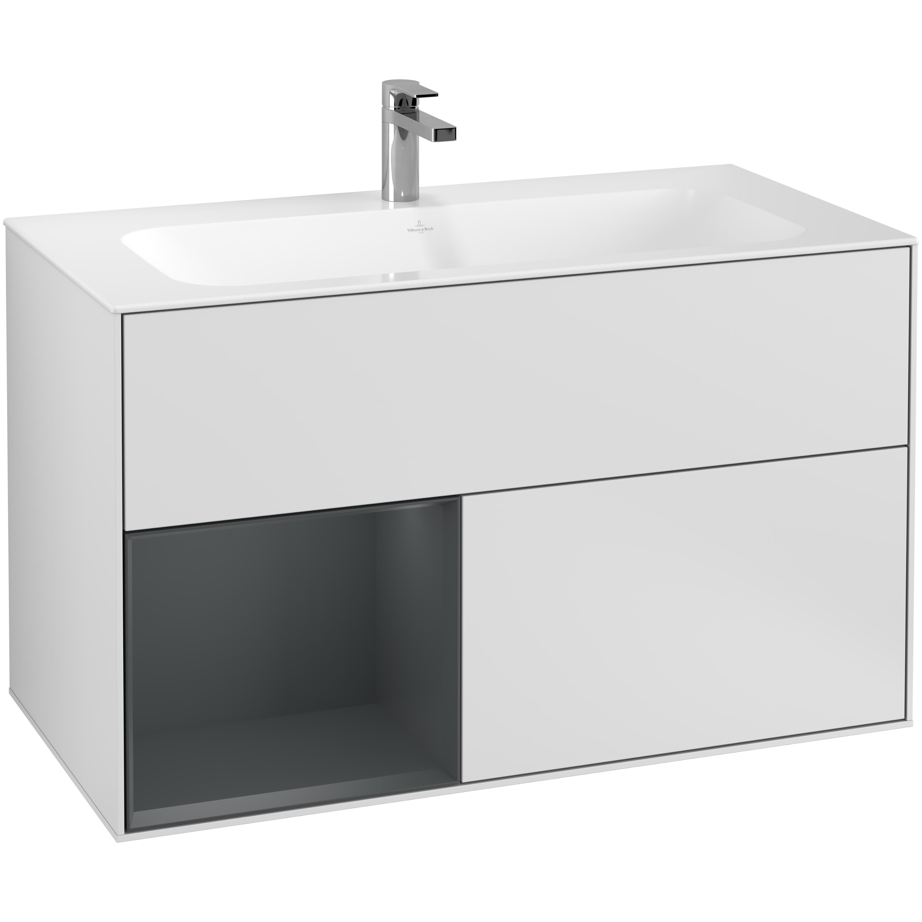 Tvättställsskåp Villeroy & Boch Finion med 2 Lådor och Hylla för Inbyggt Tvättställ | badrum - badrumsmobler - tvattstallsskap-och-kommod | KakelKungen
