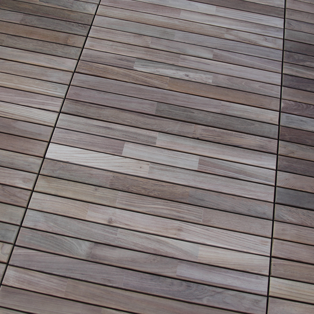 Trall Strand Stainless Teak Deltaplattan 30x60 Typ D Vänster
