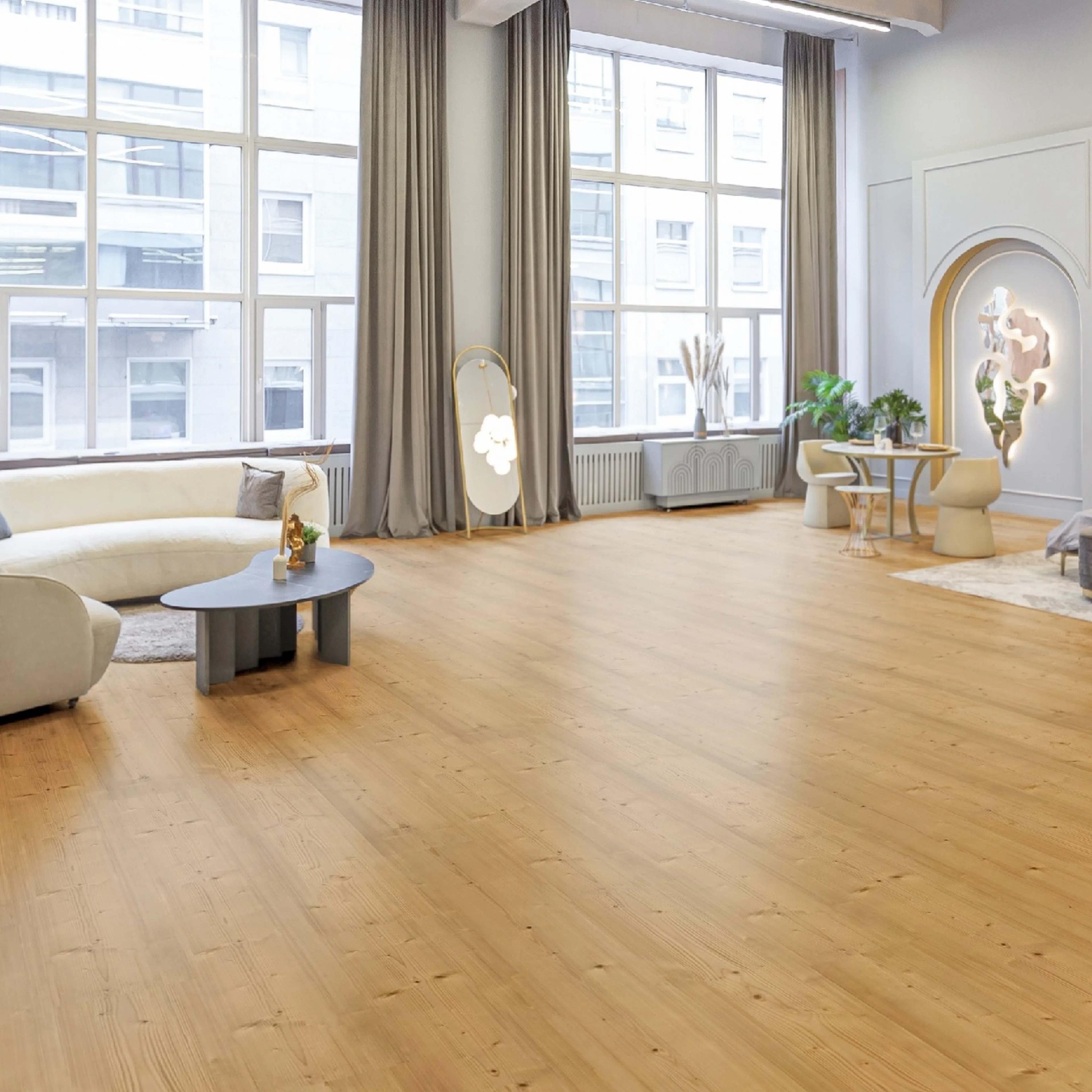 Hybridgulv North Wood Gry Natur Gran