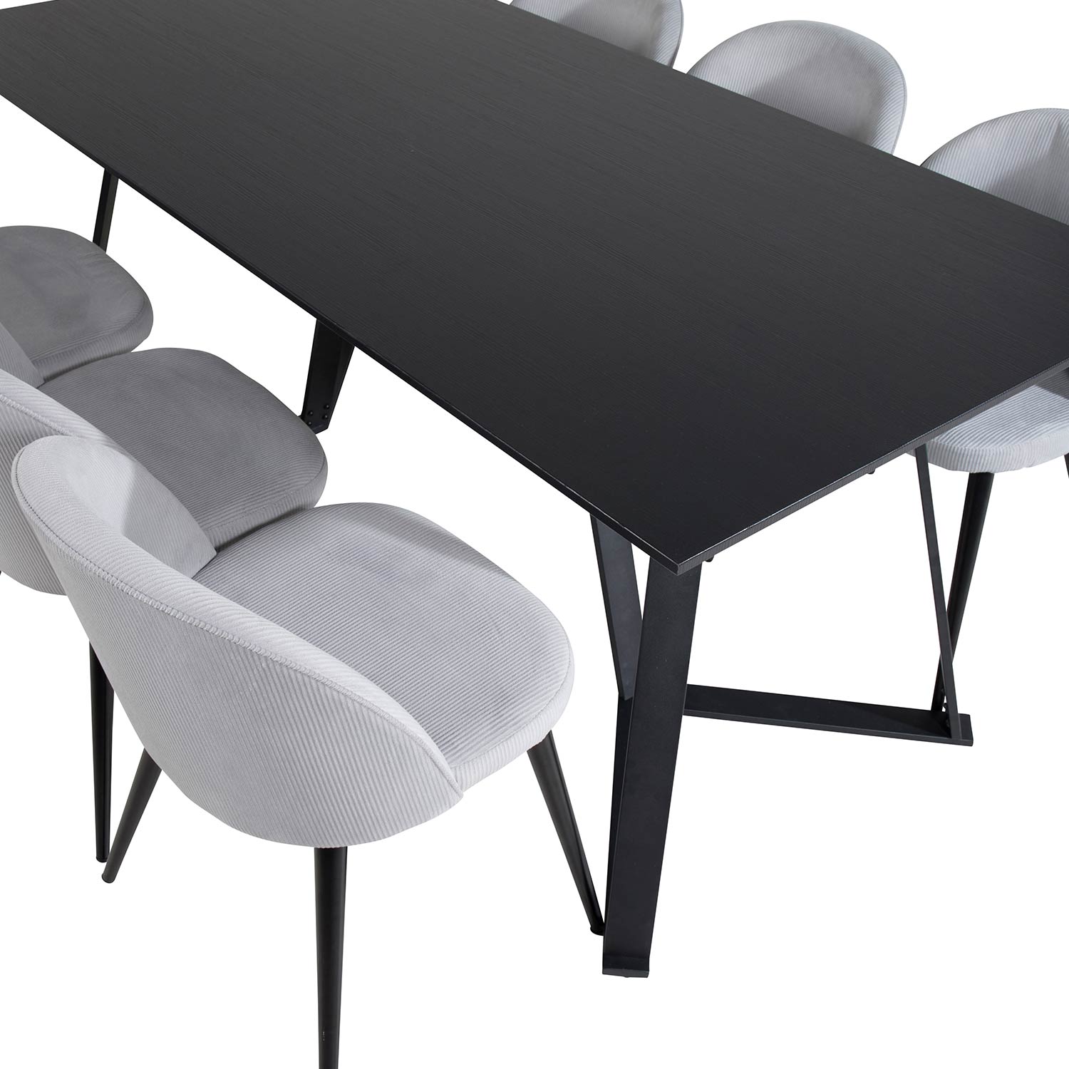 Spisegruppe Venture Home Madde med 6 Valentina Stoler Manchester
