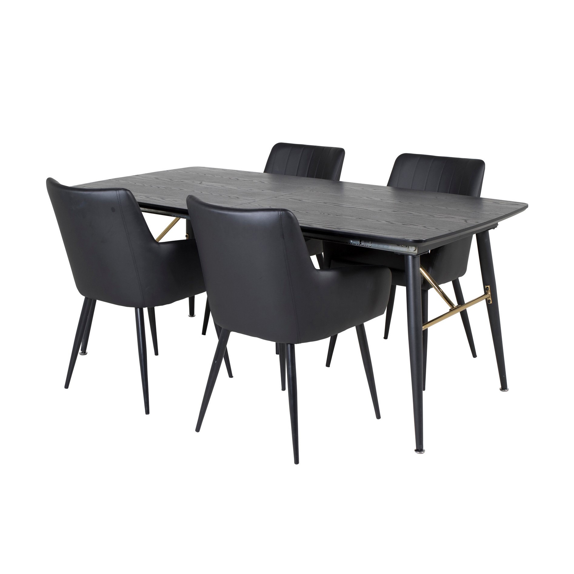 Spisegruppe Venture Home Gold med 4stk Comfort Stoler