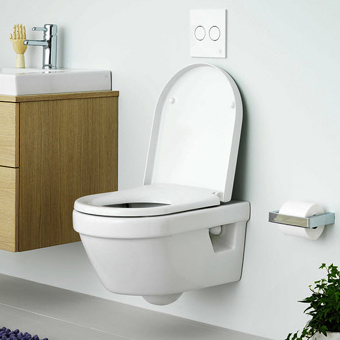 Gustavsberg Hygienic Flush 5G84 Vit Mjukstängande Hårdsits