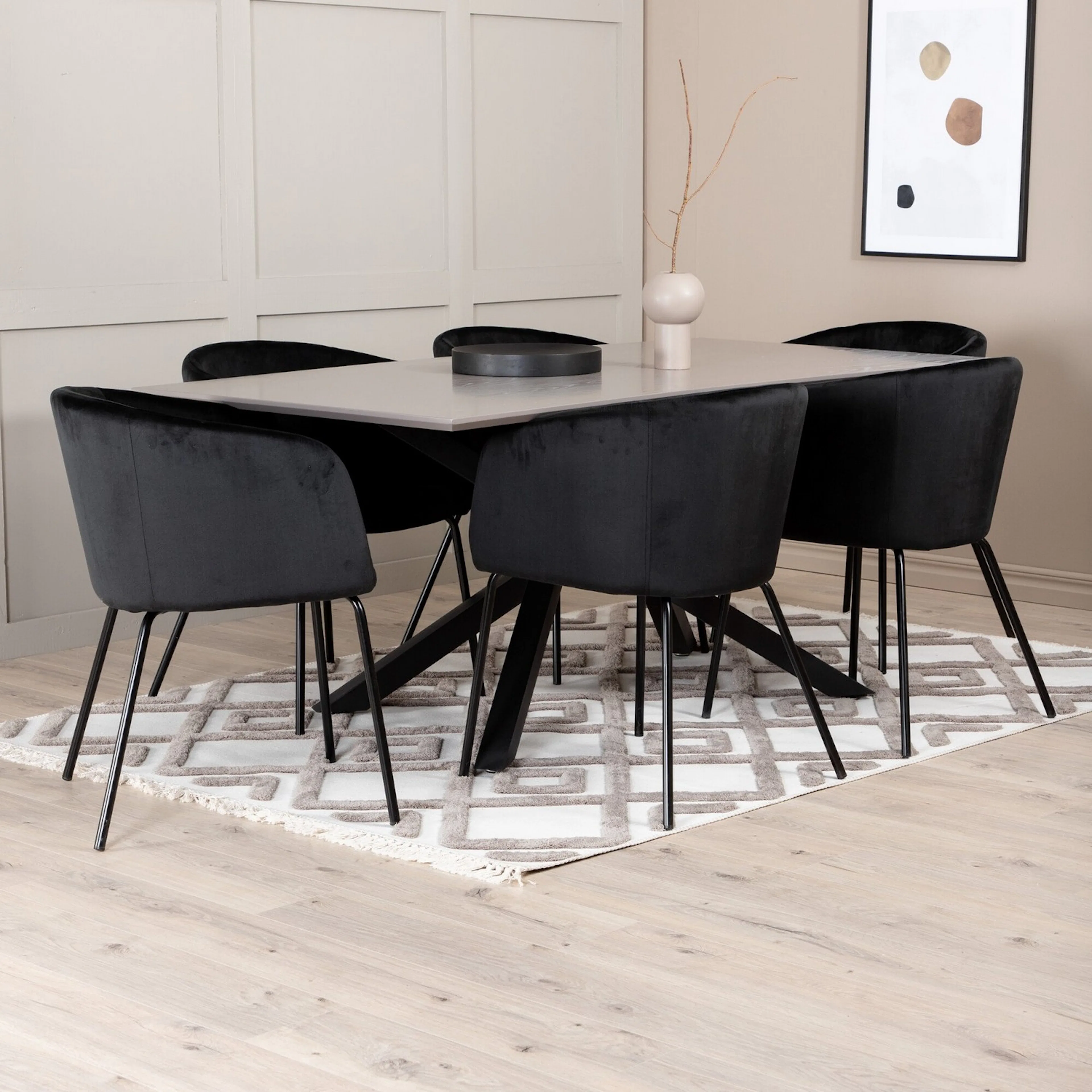 Spisegruppe Venture Home Piata med 6 Bergen Stoler