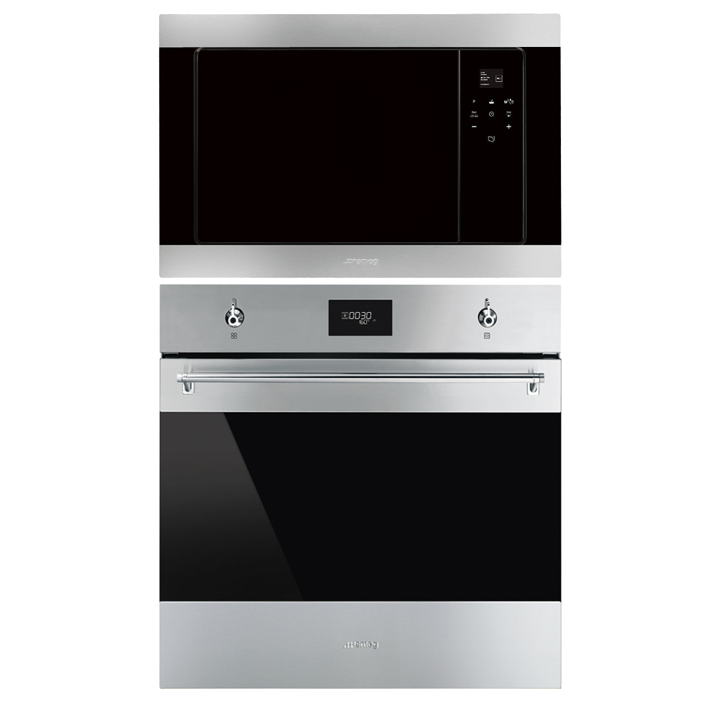 Ovn- og Mikrobølgepakke Smeg SF6301TVX + FMI320X2