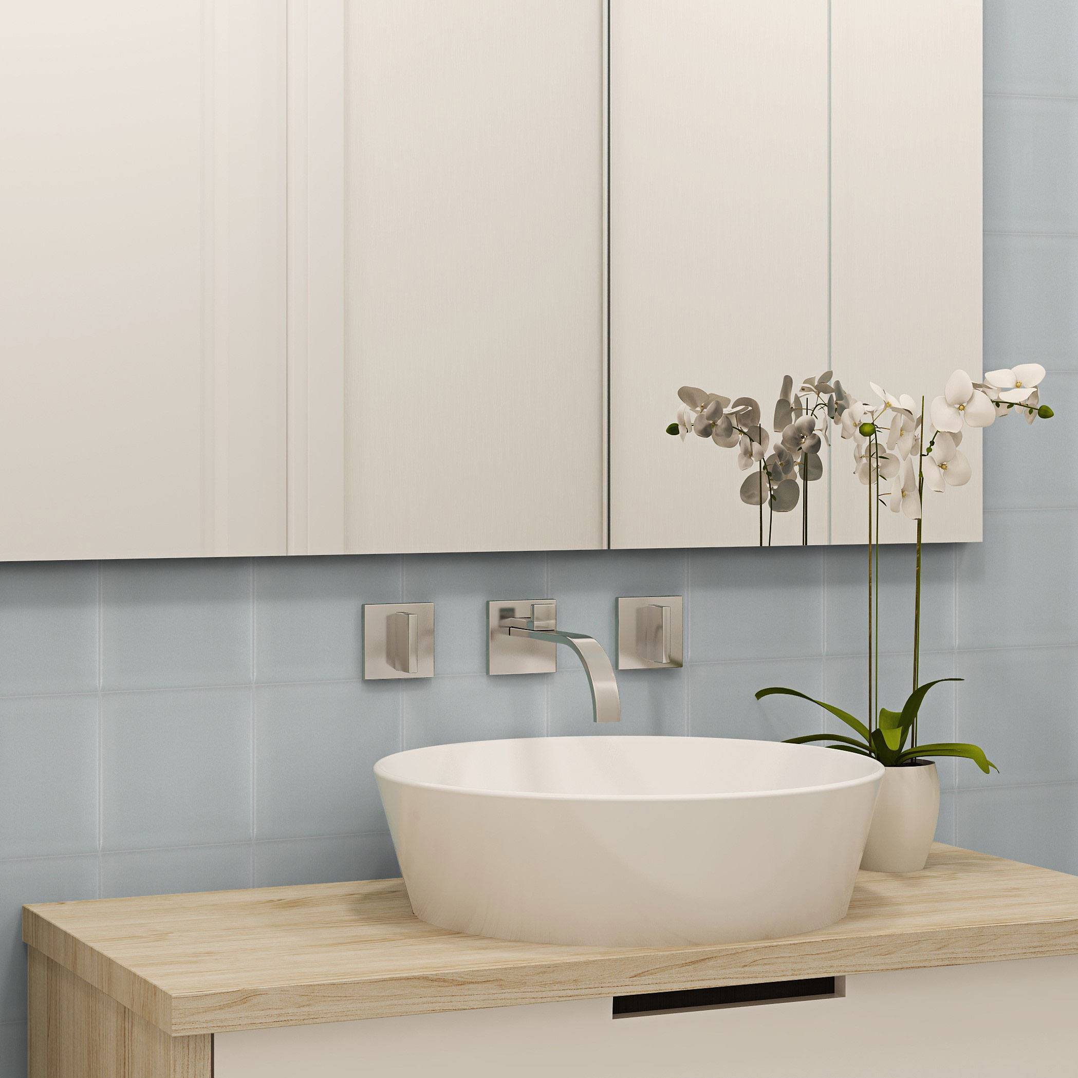 Flis CAS Ceramica Tender Mirage Turkos 15x15 cm Revestimiento