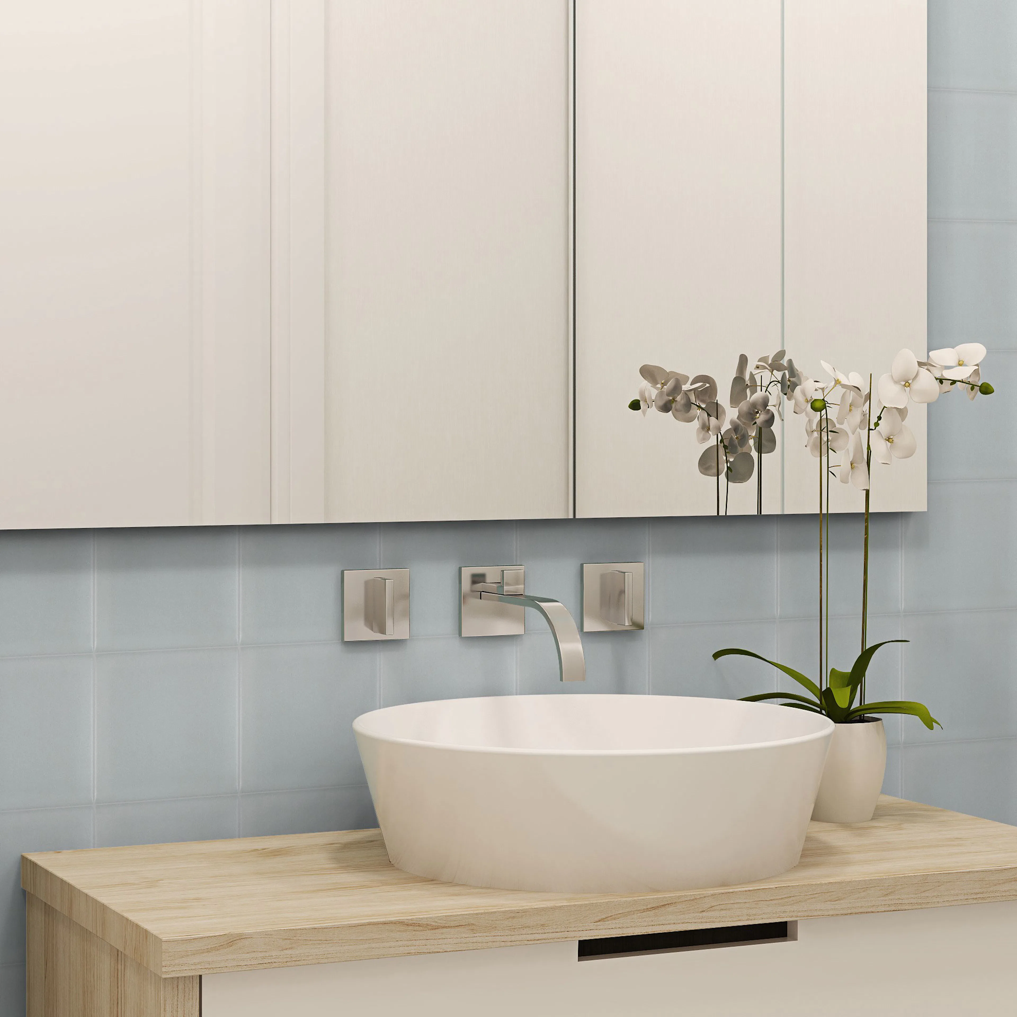 Flis CAS Ceramica Tender Mirage Turkos 15x15 cm Revestimiento