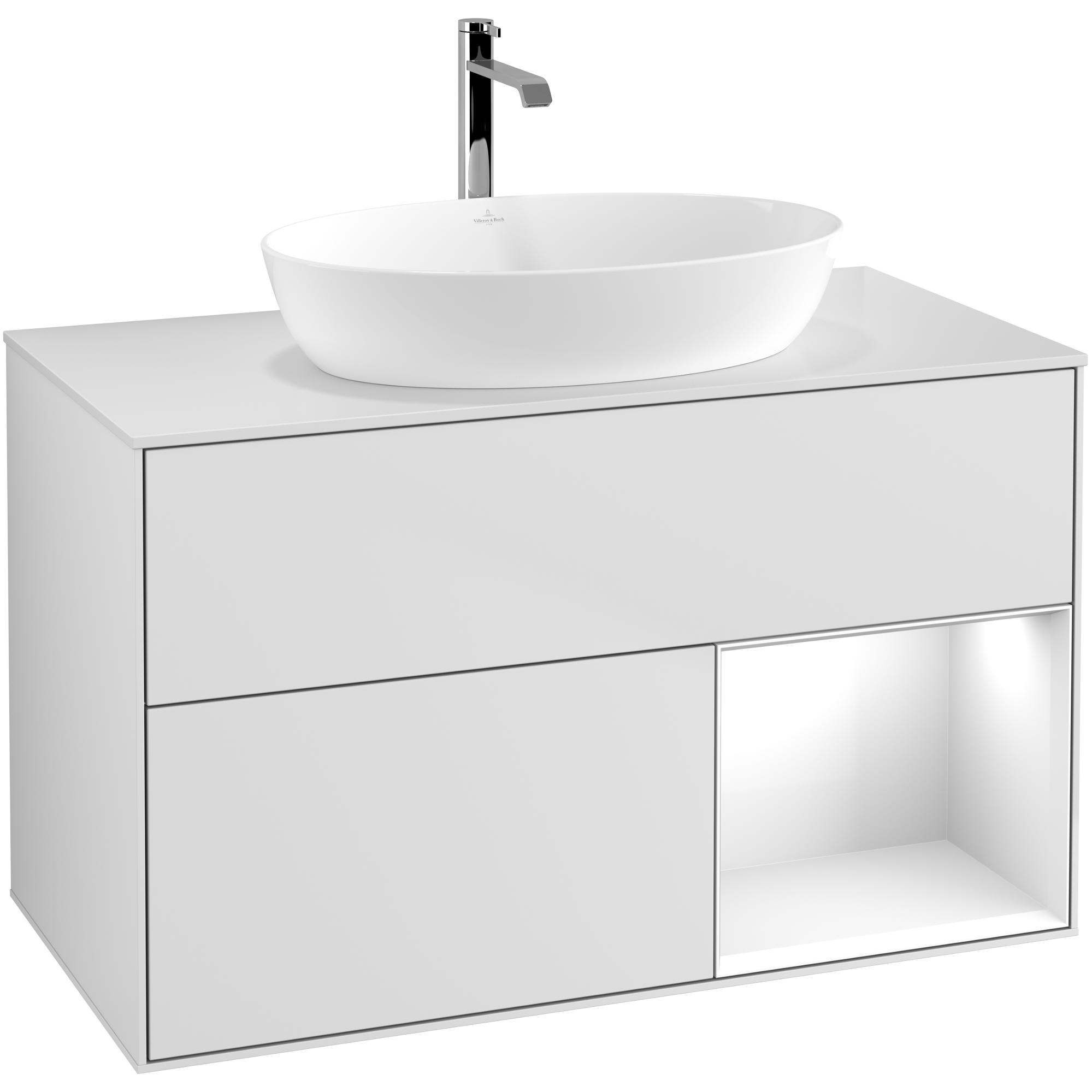Tvättställsskåp Villeroy & Boch Finion med 2 Lådor Hylla och Bänkskiva för Fristående Tvättställ från Artis & Collaro