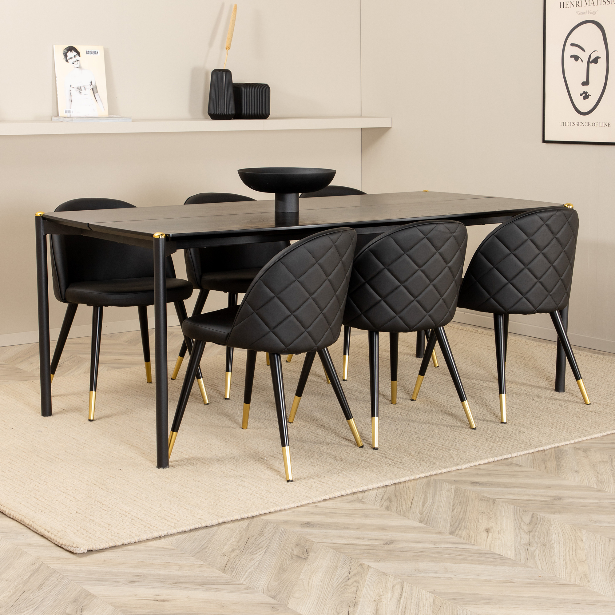 Spisegruppe Venture Home Paris med 6 Valentina Stoler