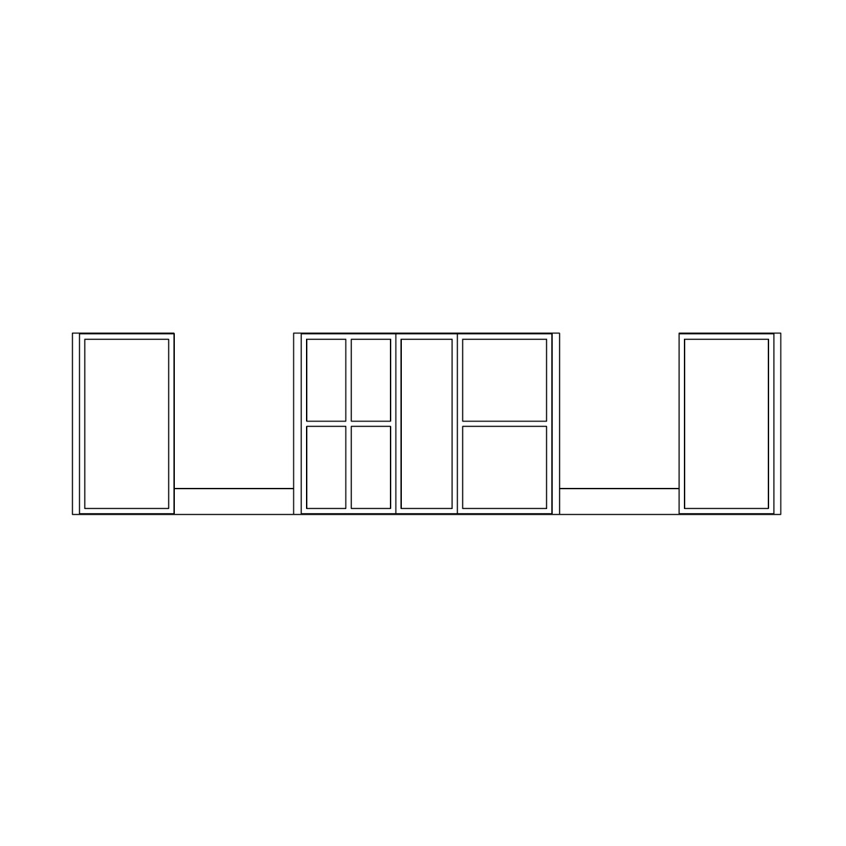 Skuffeinndeler Korsbakken Plexiglass Sett for 120 cm Skuff Dbl