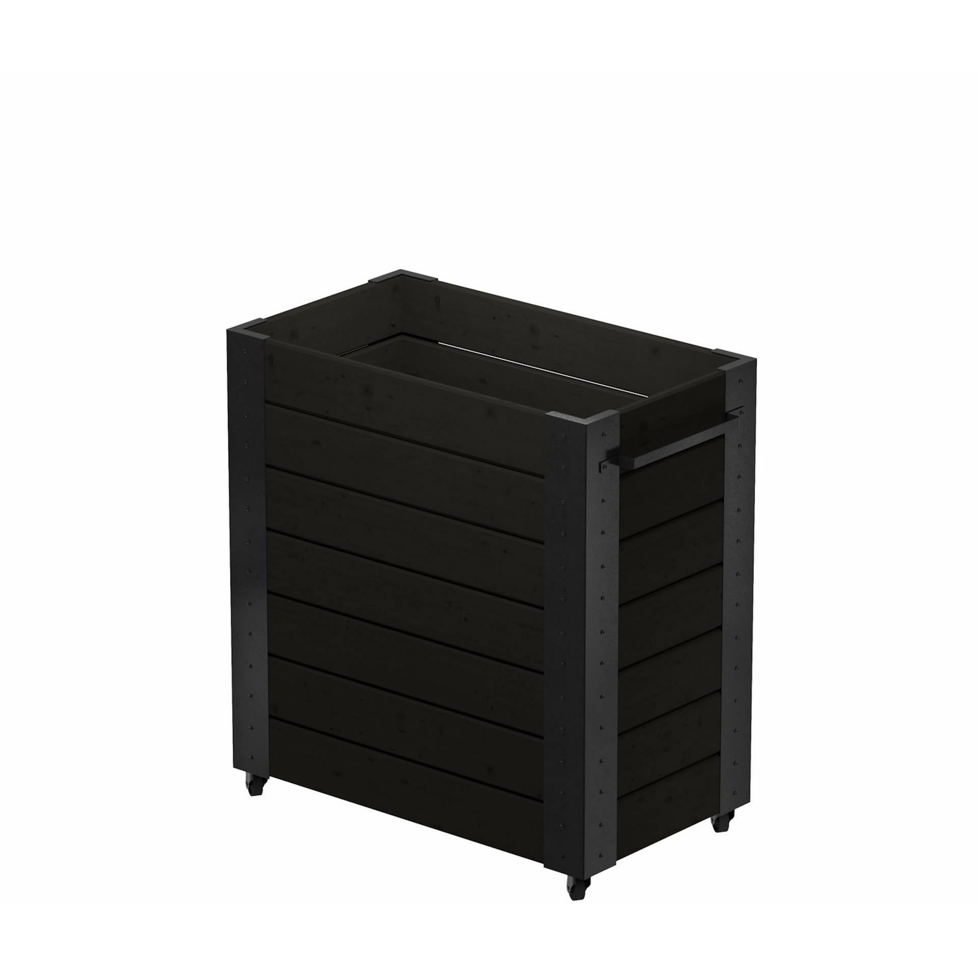 Blomsterkasse PLUS Cubic med Hjul 87 x 95