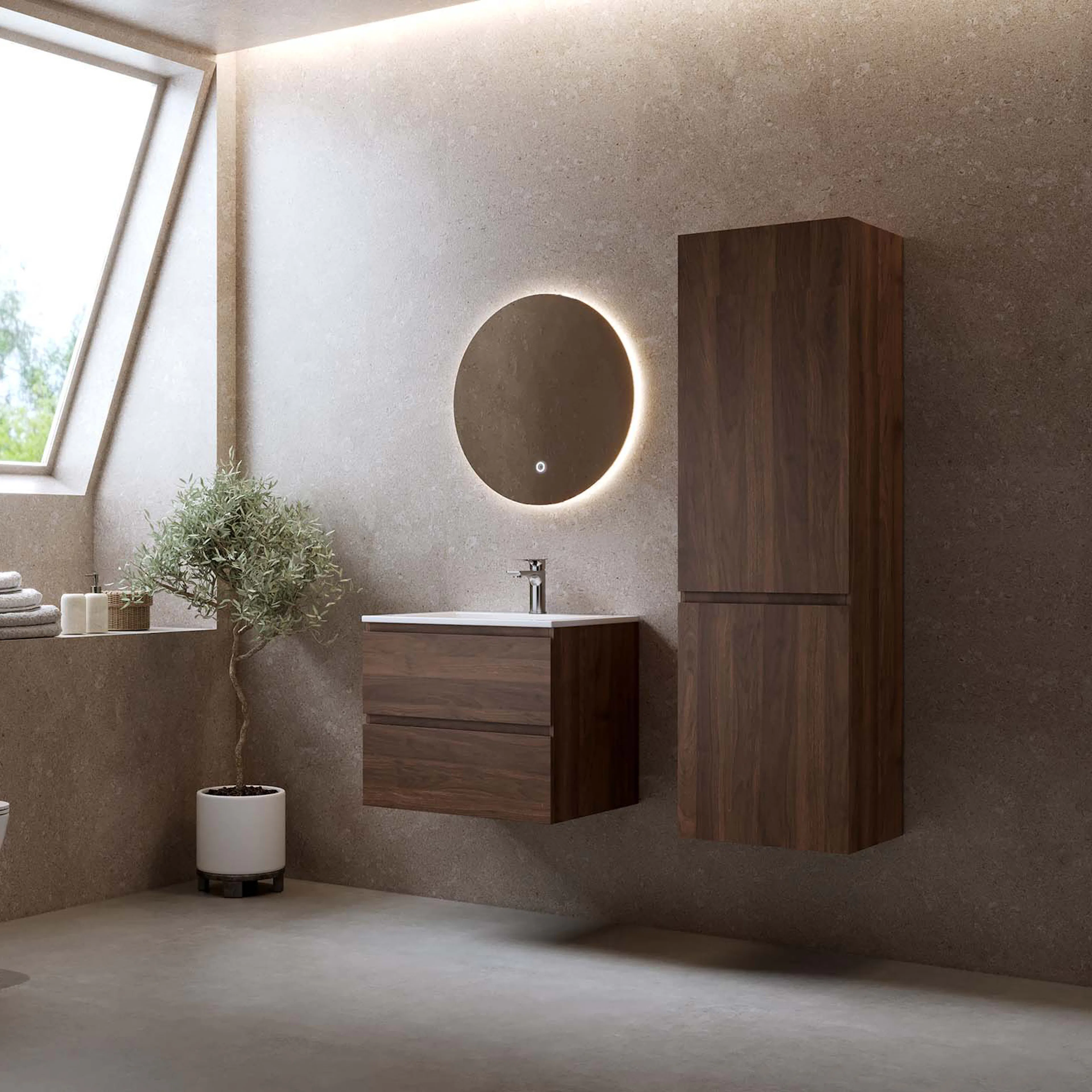 Sideskap Bathlife Eufori Valnøtt