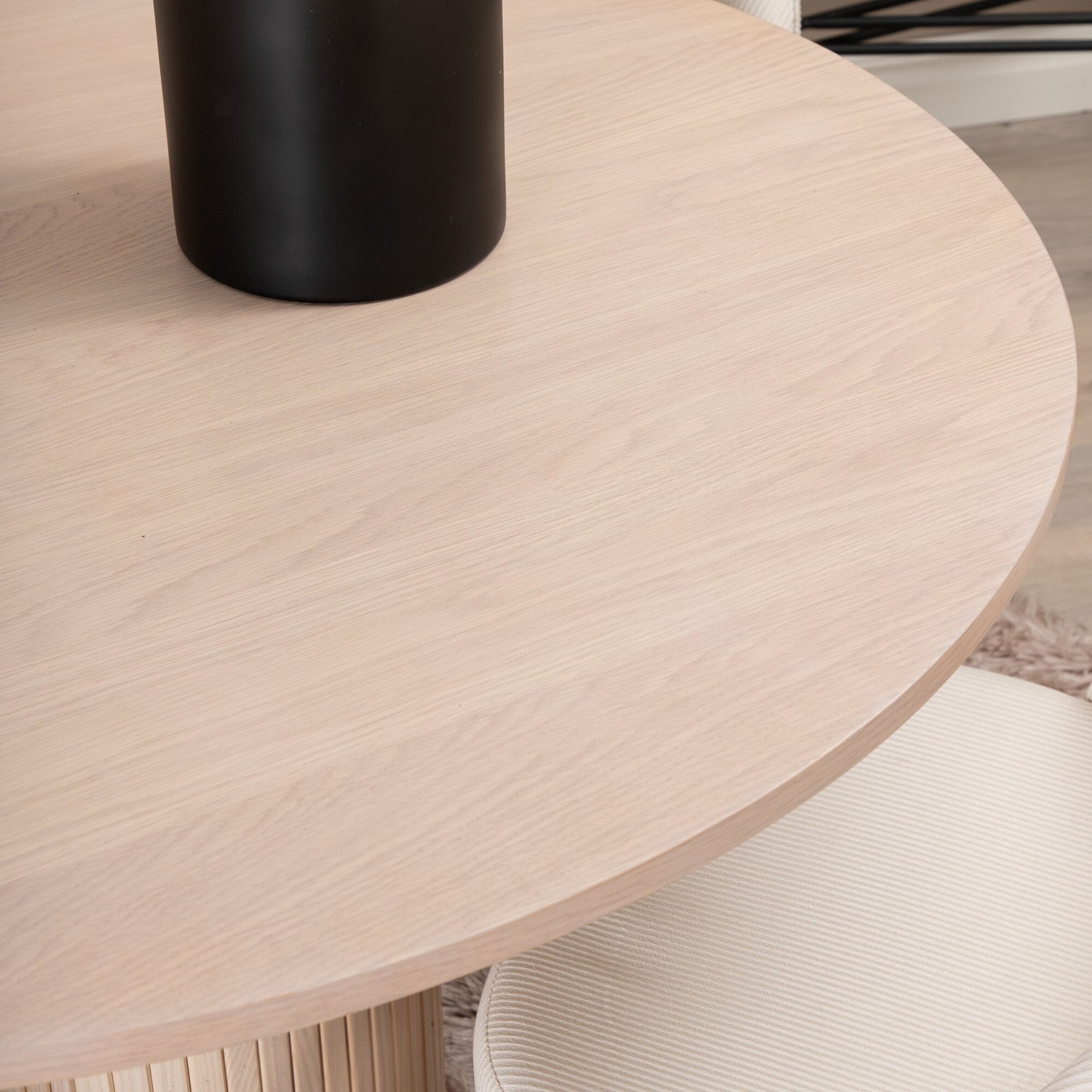 Spisegruppe Venture Home Bianca Rund Benhvit med 4 Valentina Stoler