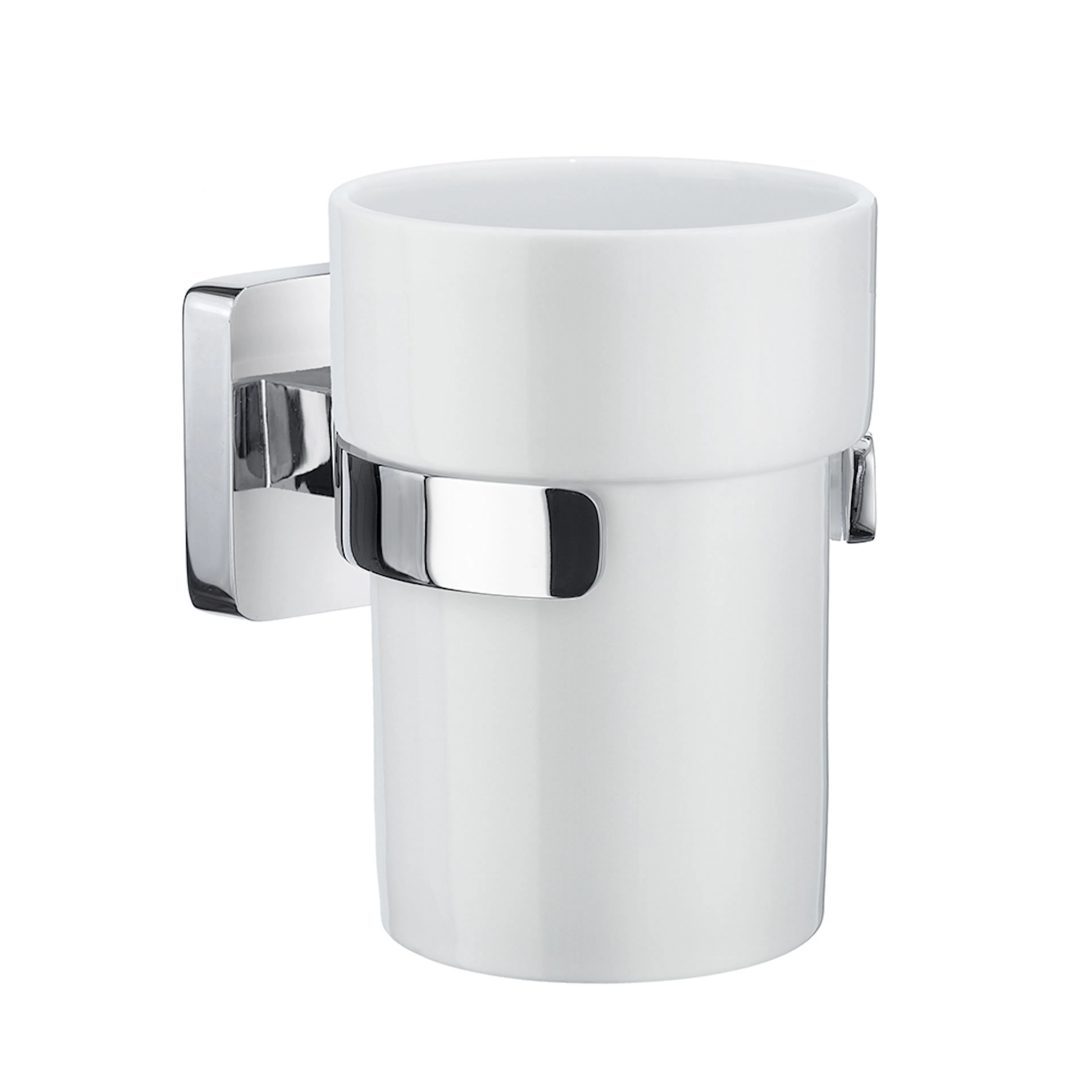Tannglass Smedbo OK343P Krom/Hvit Porselen