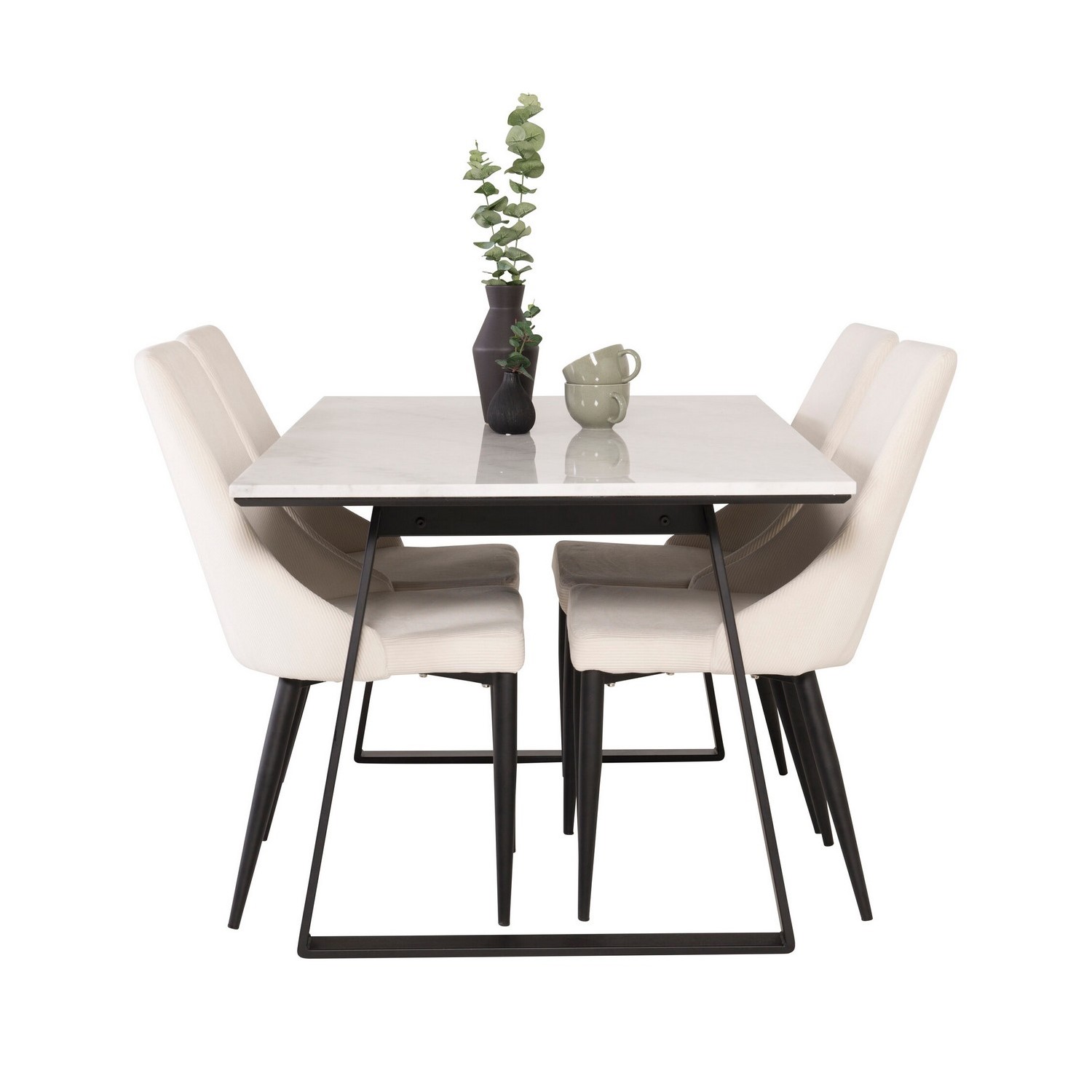 Spisegruppe Venture Home Estelle med 4stk Leone Stoler