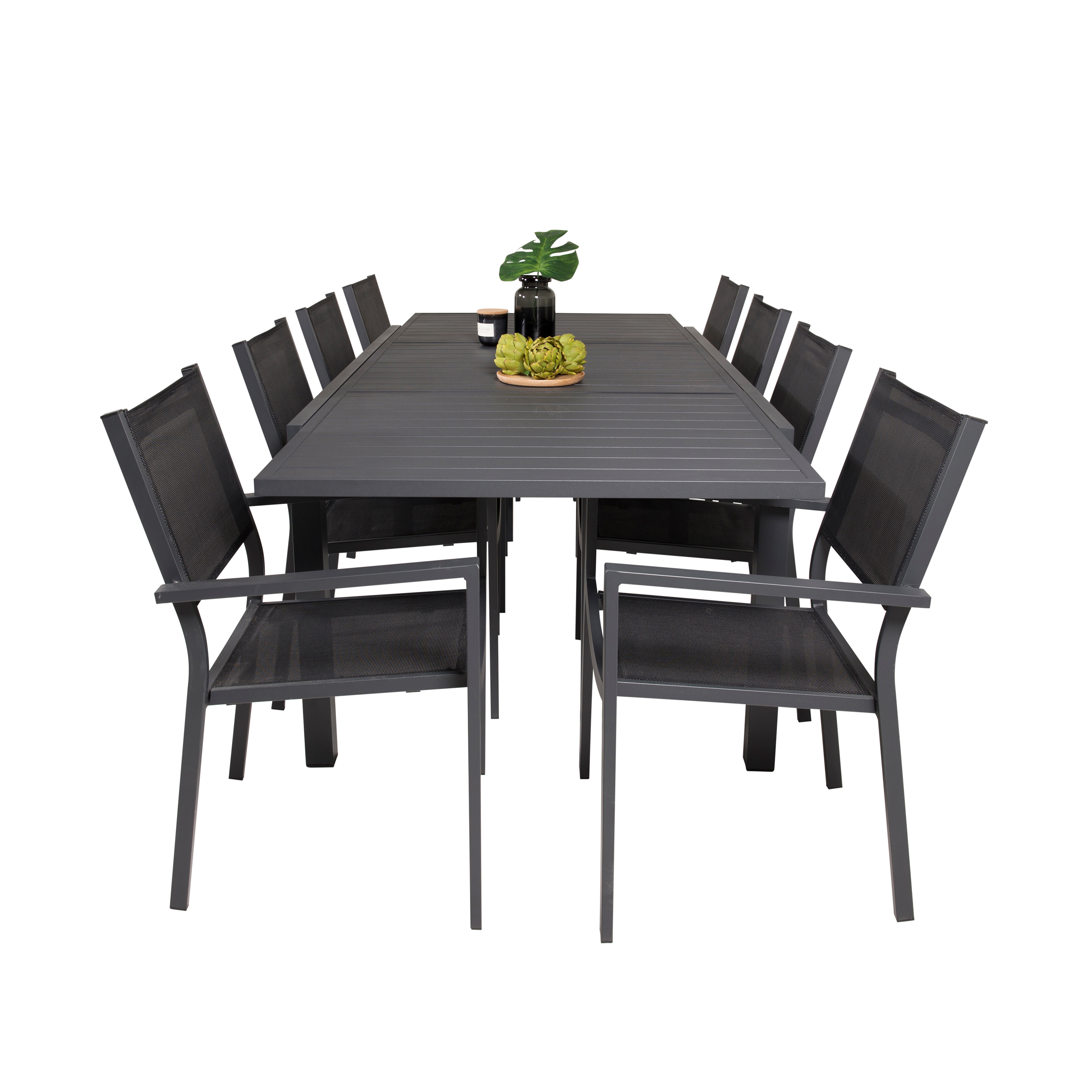 Spisegruppe Venture Home Madrid 160/240 med 8 Copacabana Spisestoler