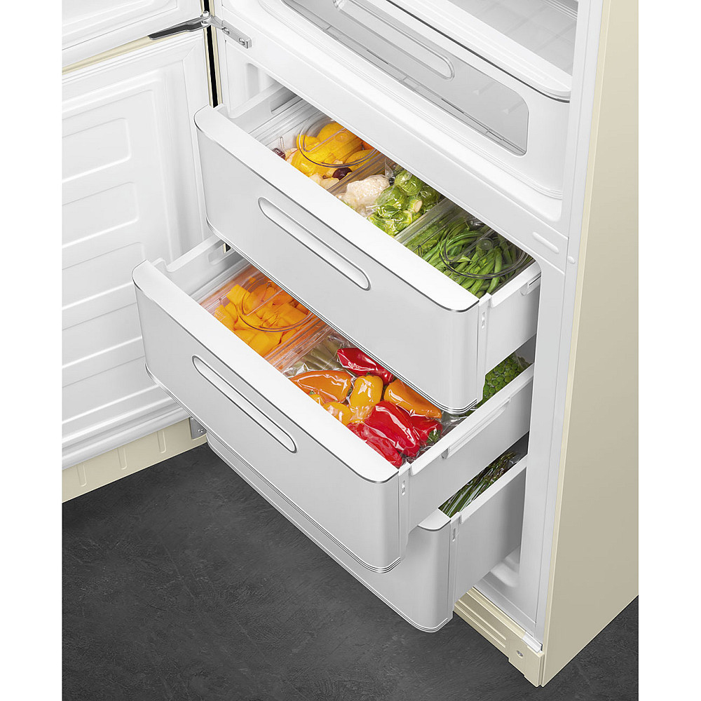 Kombinert Kjøleskap/Fryser Smeg FAB32LCR6 Creme 50's Style