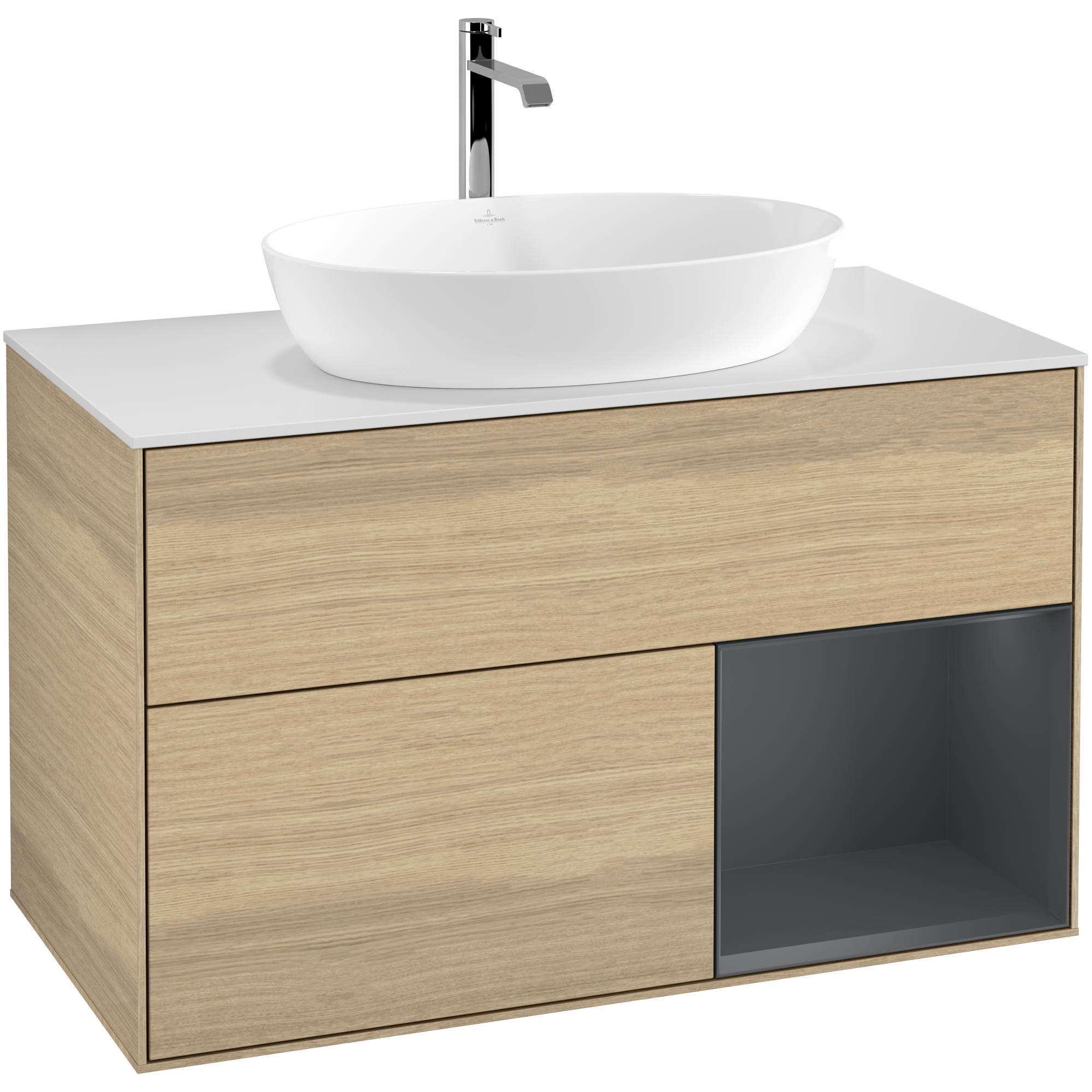 Tvättställsskåp Villeroy & Boch Finion med 2 Lådor Hylla och Bänkskiva för Fristående Tvättställ från Artis & Collaro