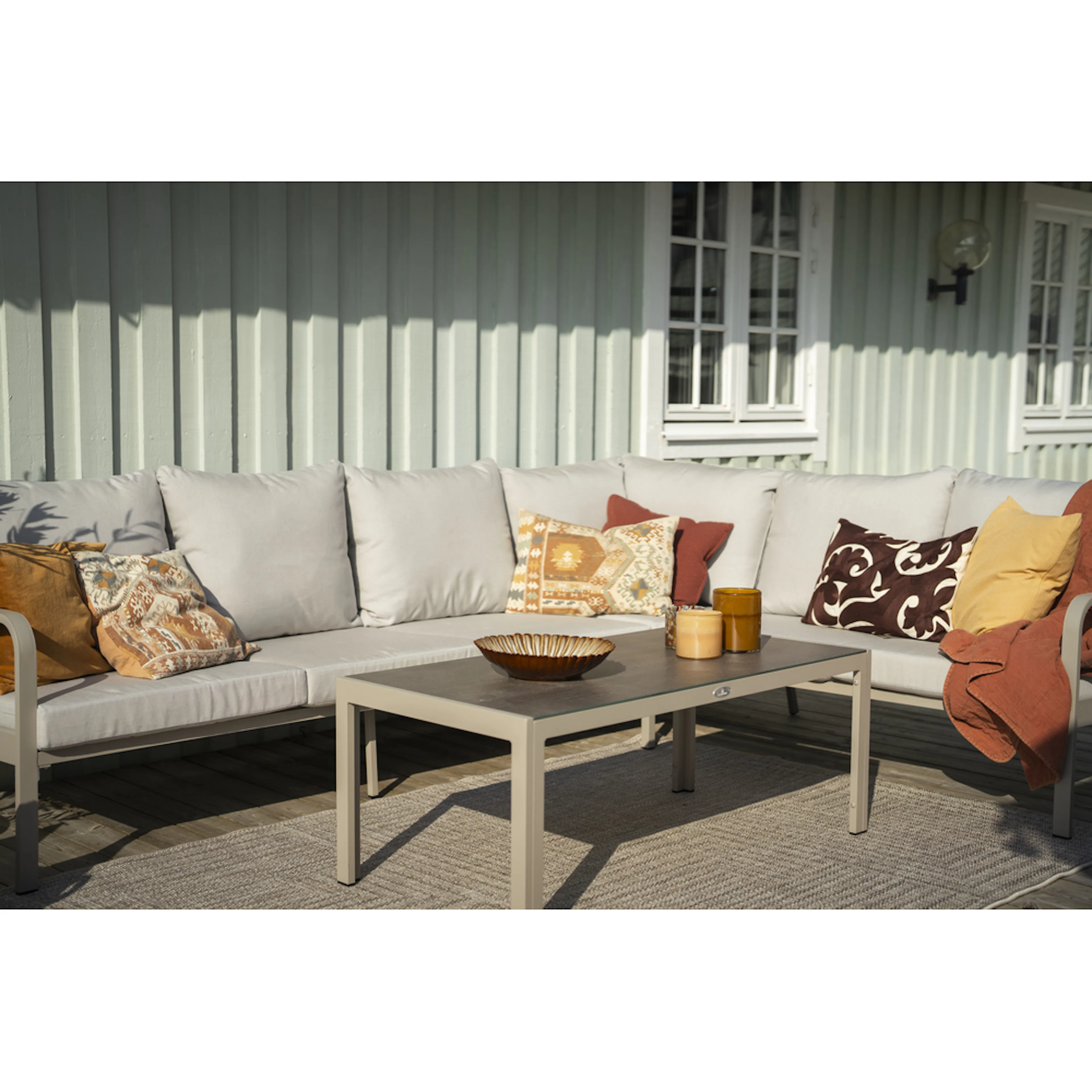 Hagesofa Hjørne Hillerstorp Hånger Hvit/Grå
