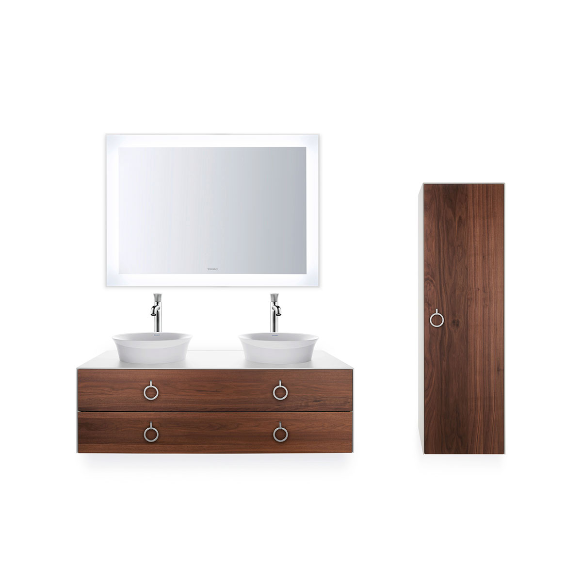 Tvättställ Duravit White Tulip för Placering på Bänkskiva Vit Högblank 430 mm