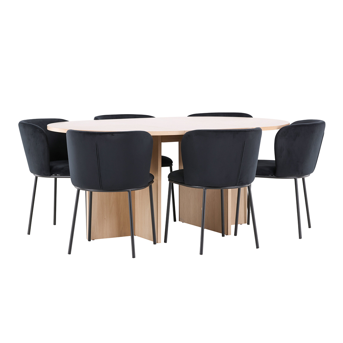 Spisegruppe Venture Home Strada Ø120 cm med 6st Edina Spisestoler