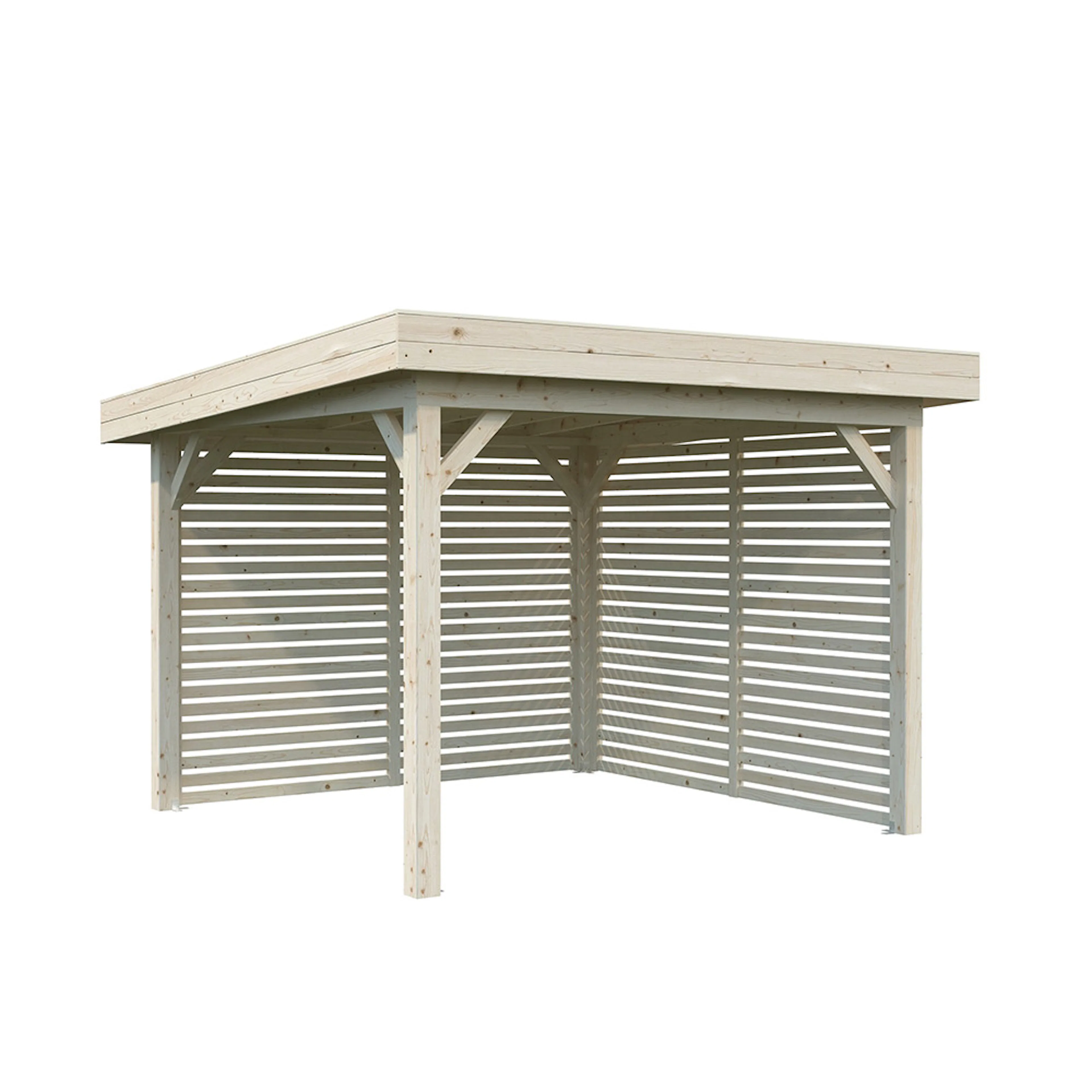 Lenna paviljong 8,3 m2 Set 302 Ubehandlet Tre