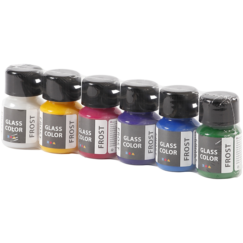 Glassfarge Creativ Company Frost Ass Farger 6x30 ml/1 Pk