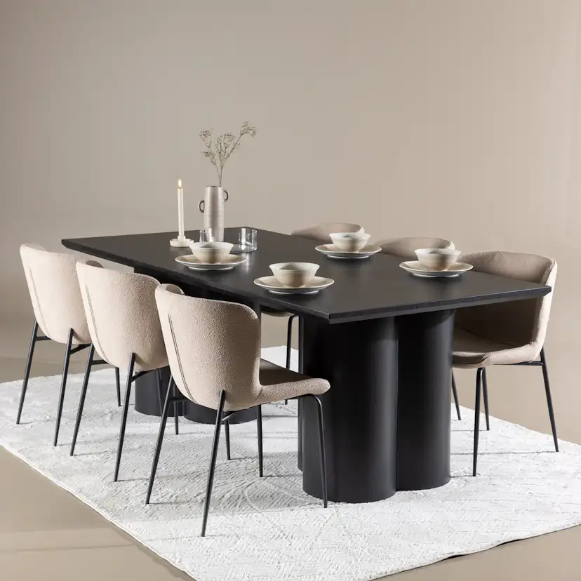 Spisegruppe Venture Home Olivia 210 med 6 stk Modesto Stoler