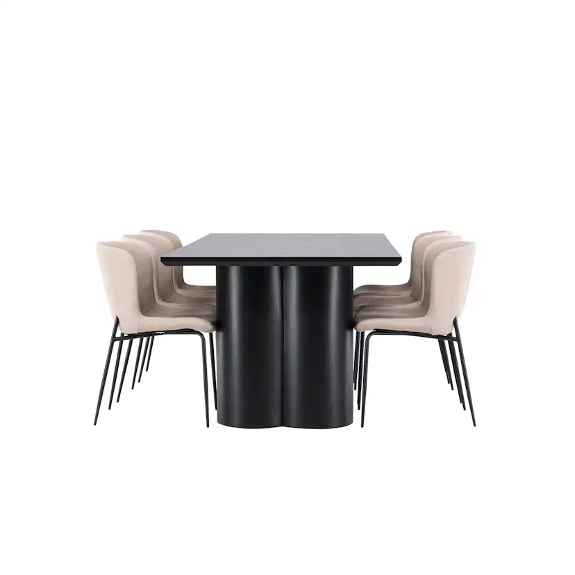 Spisegruppe Venture Home Olivia 210 med 6 stk Modesto Stoler