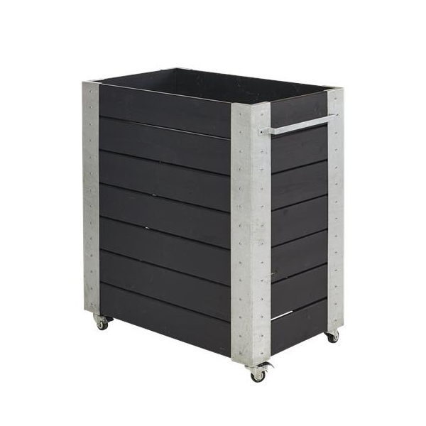 Blomsterkasse PLUS Cubic Svart 87x50x95 cm