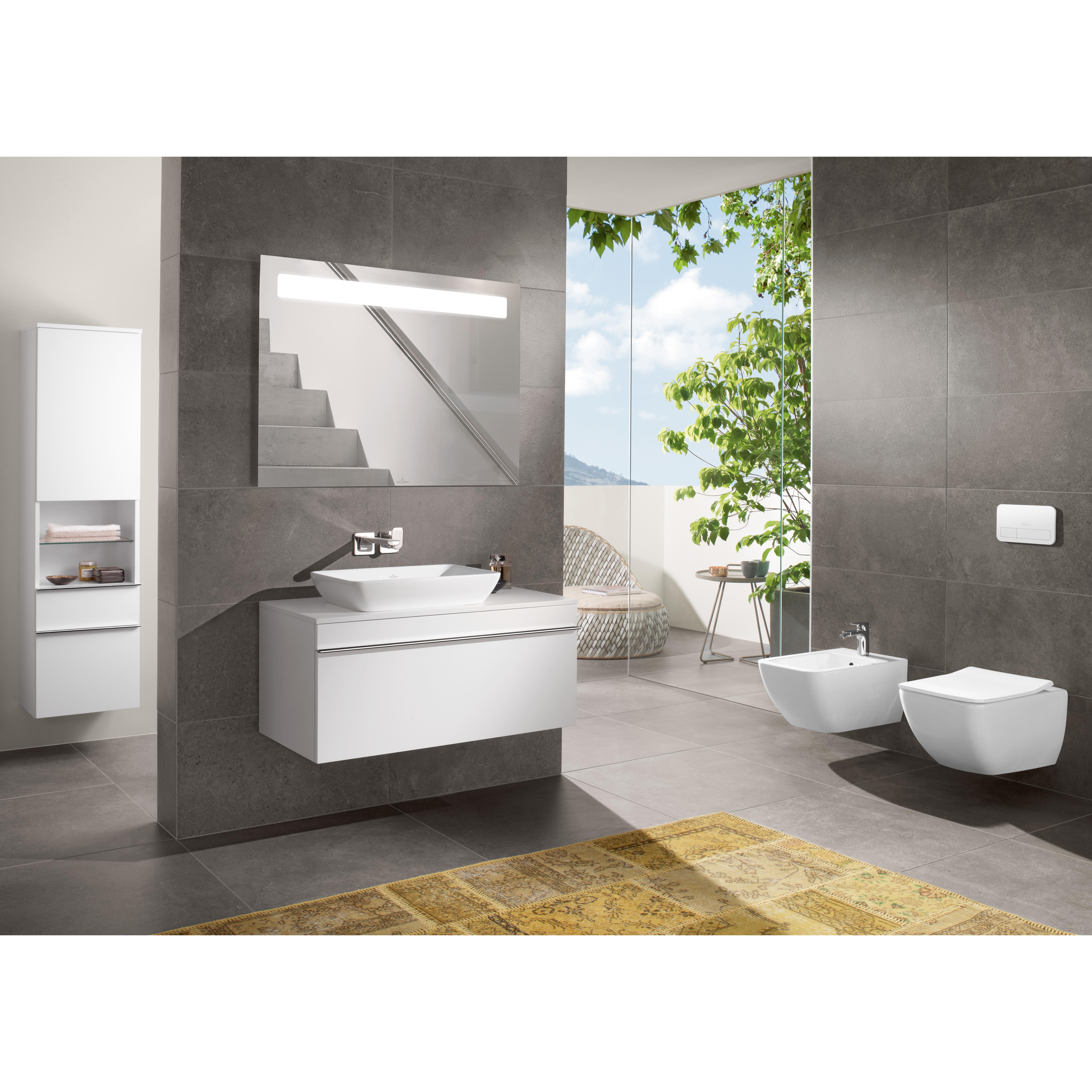 Tvättställ villeroy & Boch Venticello 411355R1 Vit Alpin CeramicPlus, för Väggmonterad blandare