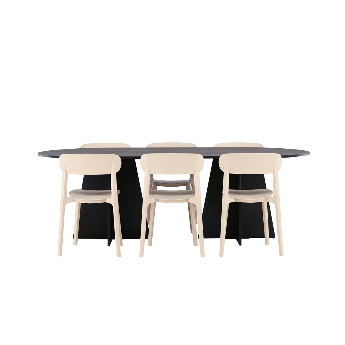 Spisegruppe Venture Home Bootcut Oval med 6 stk Åstol